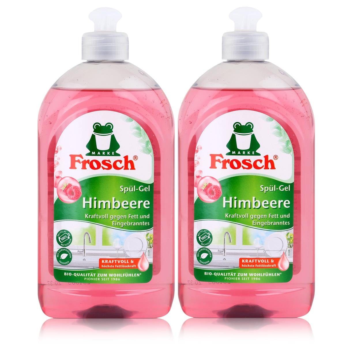 Frei Geschirrspülmittel (2er Mikroplastik - Himbeer FROSCH 500ml Spül-Gel Pack) Frosch von