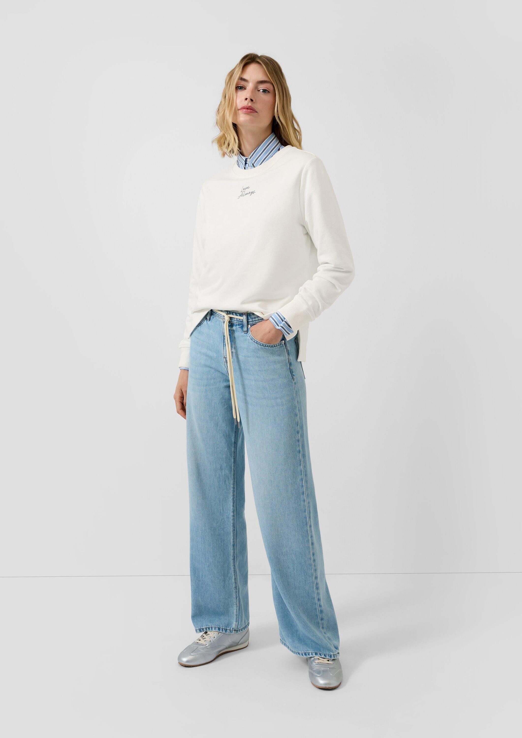 s.Oliver Sweatshirt Sweatshirt Sweatshirt mit Print im Relaxed Fit