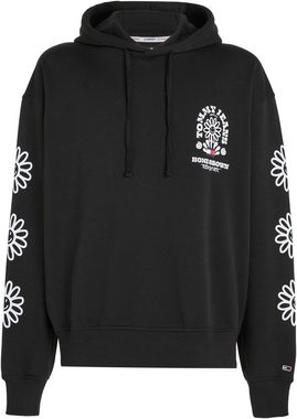 Tommy Jeans Kapuzensweatshirt TJM HOMEGROWN PLANT HOODIE mit Blumenprint auf den Ärmeln