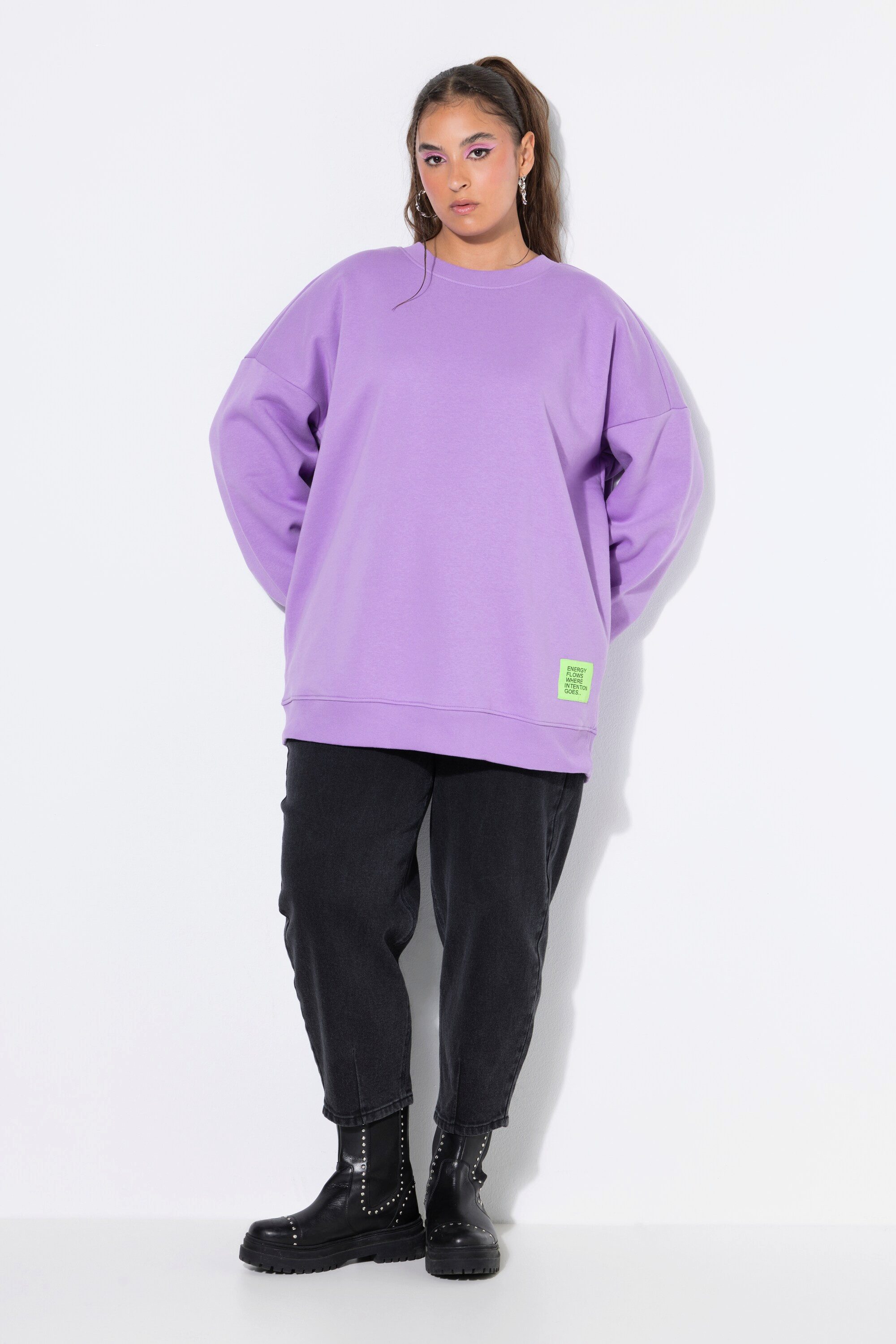 Studio Untold Sweatshirt Sweatshirt oversized Statement Patch Langarm