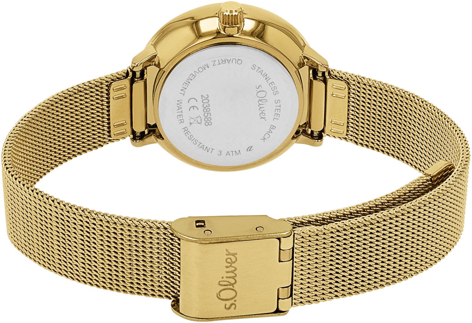 s.Oliver Quarzuhr 2038588, Armbanduhr, Damenuhr, Edelstahlarmband, günstig online kaufen