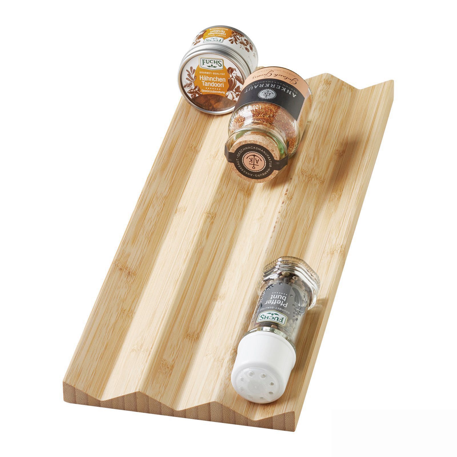 SO-TECH® Besteckeinsatz Orga-Box-1 BAMBUS Besteckeinsatz für Schubkästen mit 500 mm, Gewürzeinsatz für 60, 80, 100 und 120cm Schrankbreite