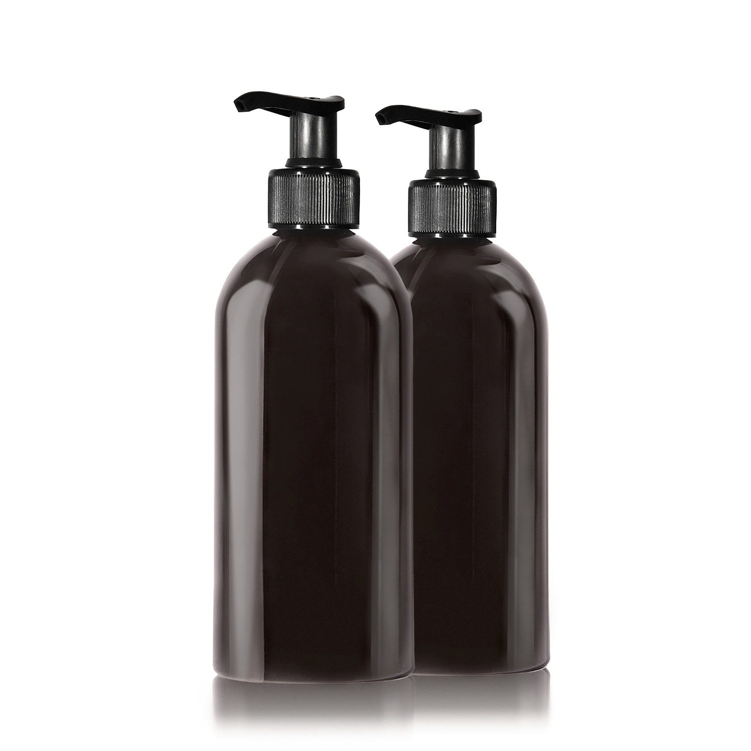 Oputec Seifenspender 2 x 500ml Seifenspender aus Kunststoff schwarz zum Befüllen
