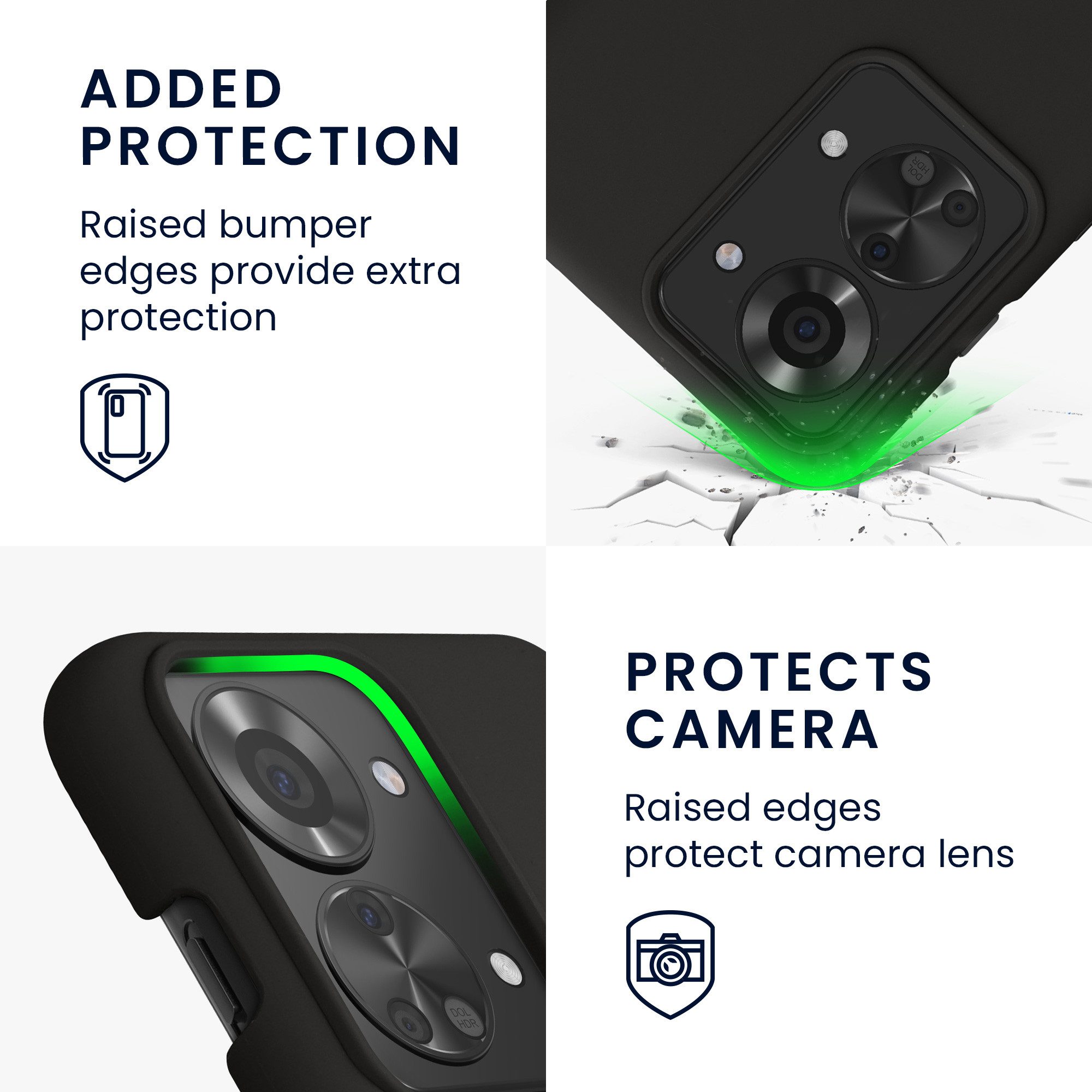 kwmobile Handyhülle Handyhülle für OnePlus Nord 2T 5G Hülle, Weiches Handy Silikon Case - Schutzhülle Cover