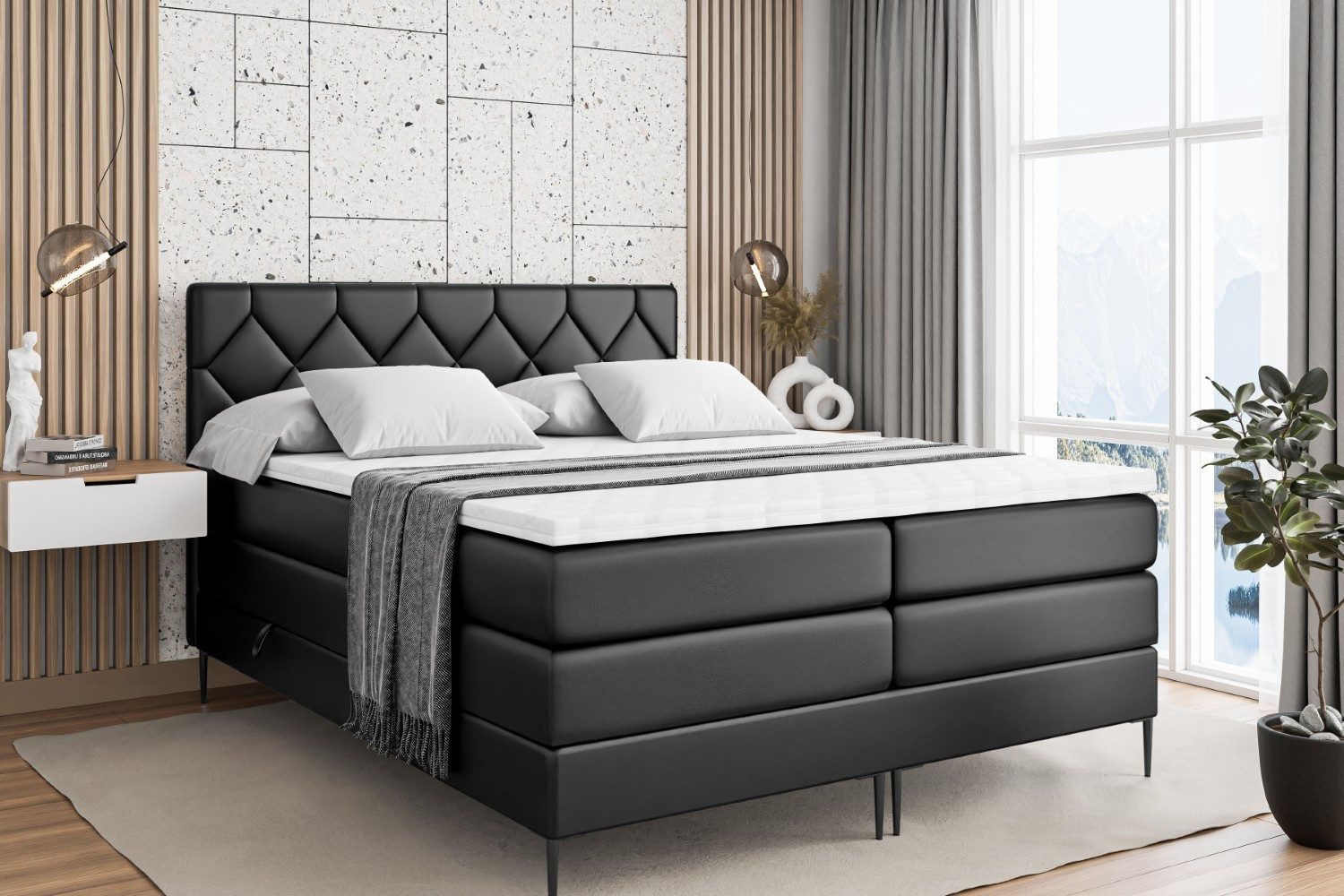 ALTDECOR Boxspringbett CATOR-F KING (Multipocket-Matratze H4, günstig online kaufen