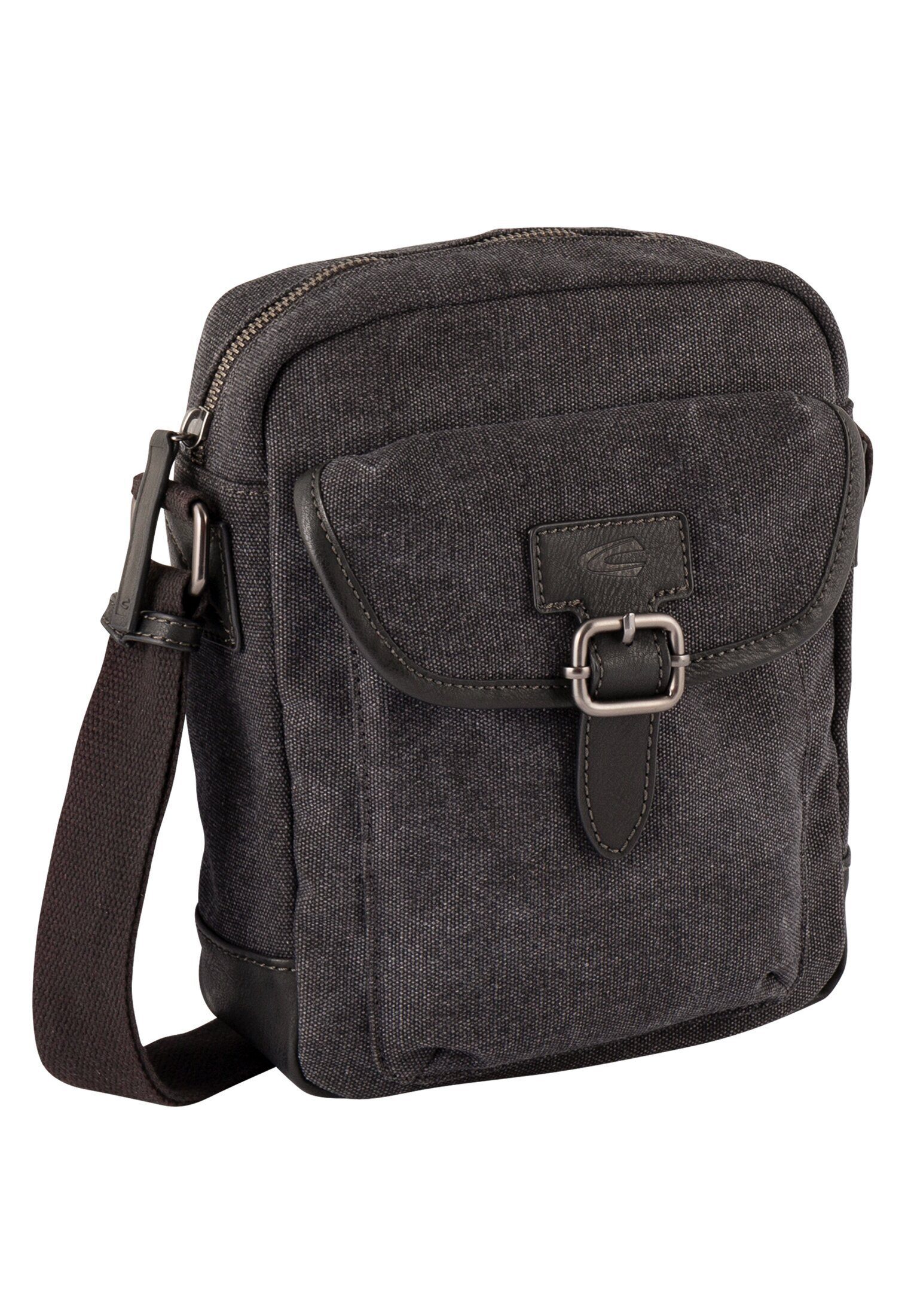 camel active Umhängetasche aus gewaschenem Canvas