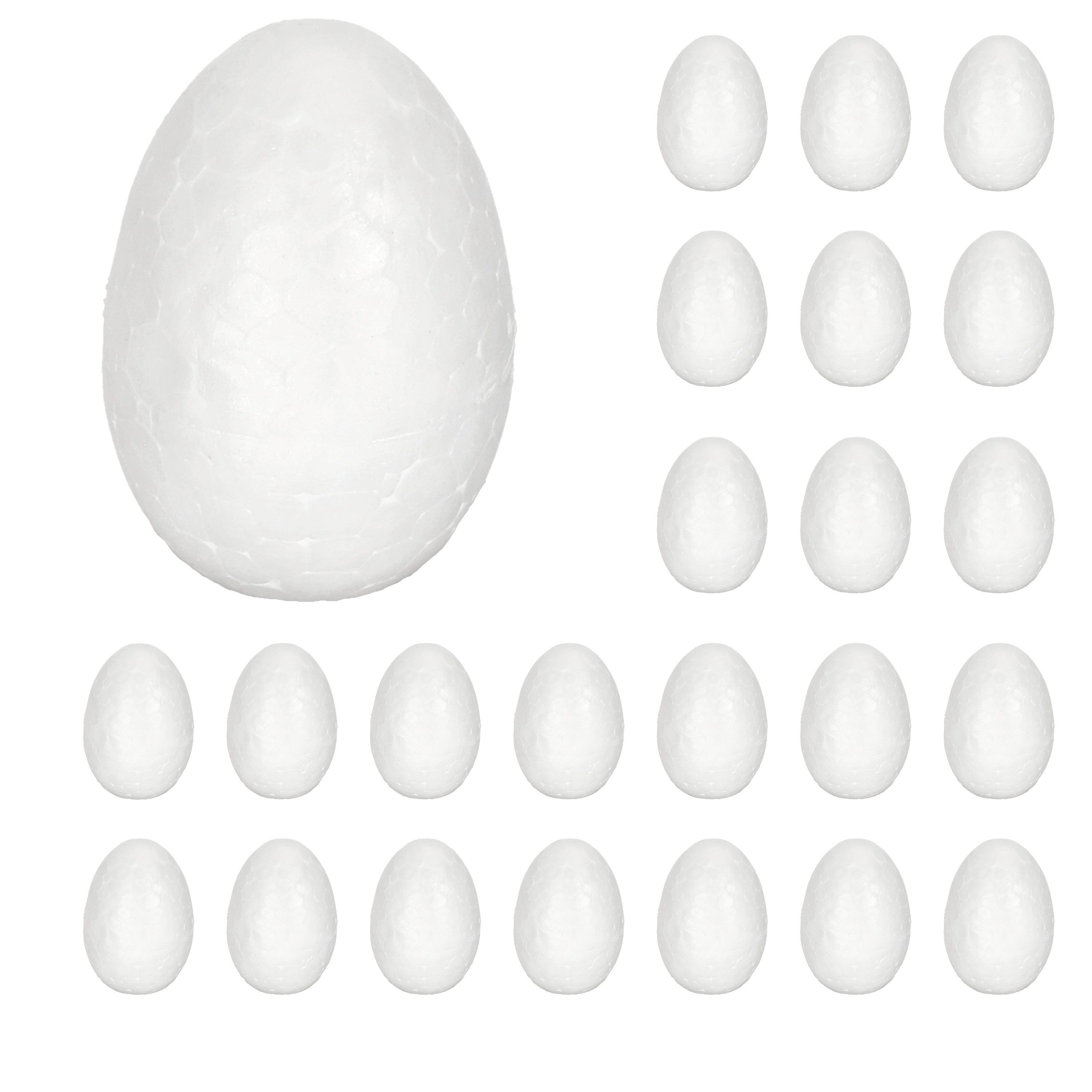 CEPEWA Osterei DIY Ostereier 24er Set zum Bemalen Styropor 4x6cm Eier Osterdekoration