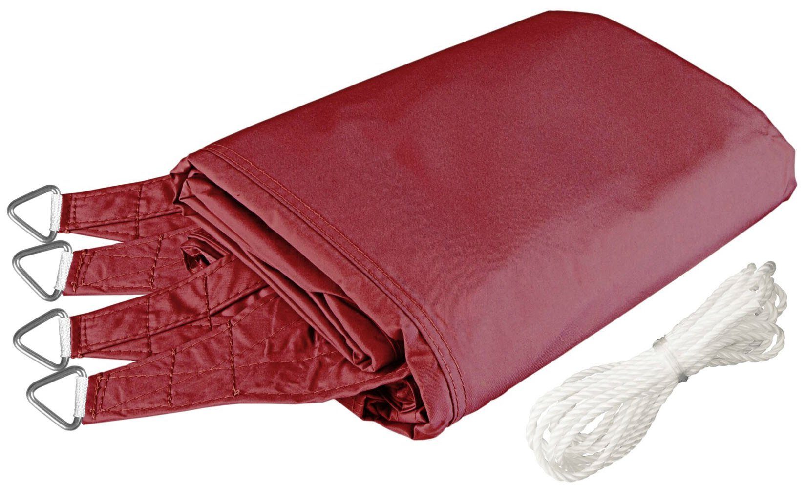 Windhager Sonnensegel Capri Quadrat, 4x4m, rot