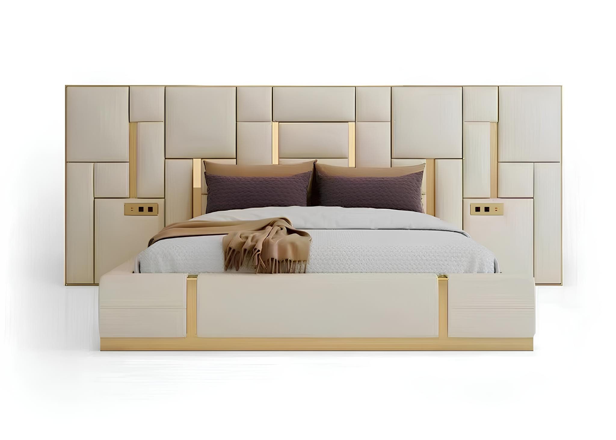 JVmoebel Bett Exklusive moderne Schlafzimmermöbel für Hotelzimmer Sofort (Bett), Made in Europa