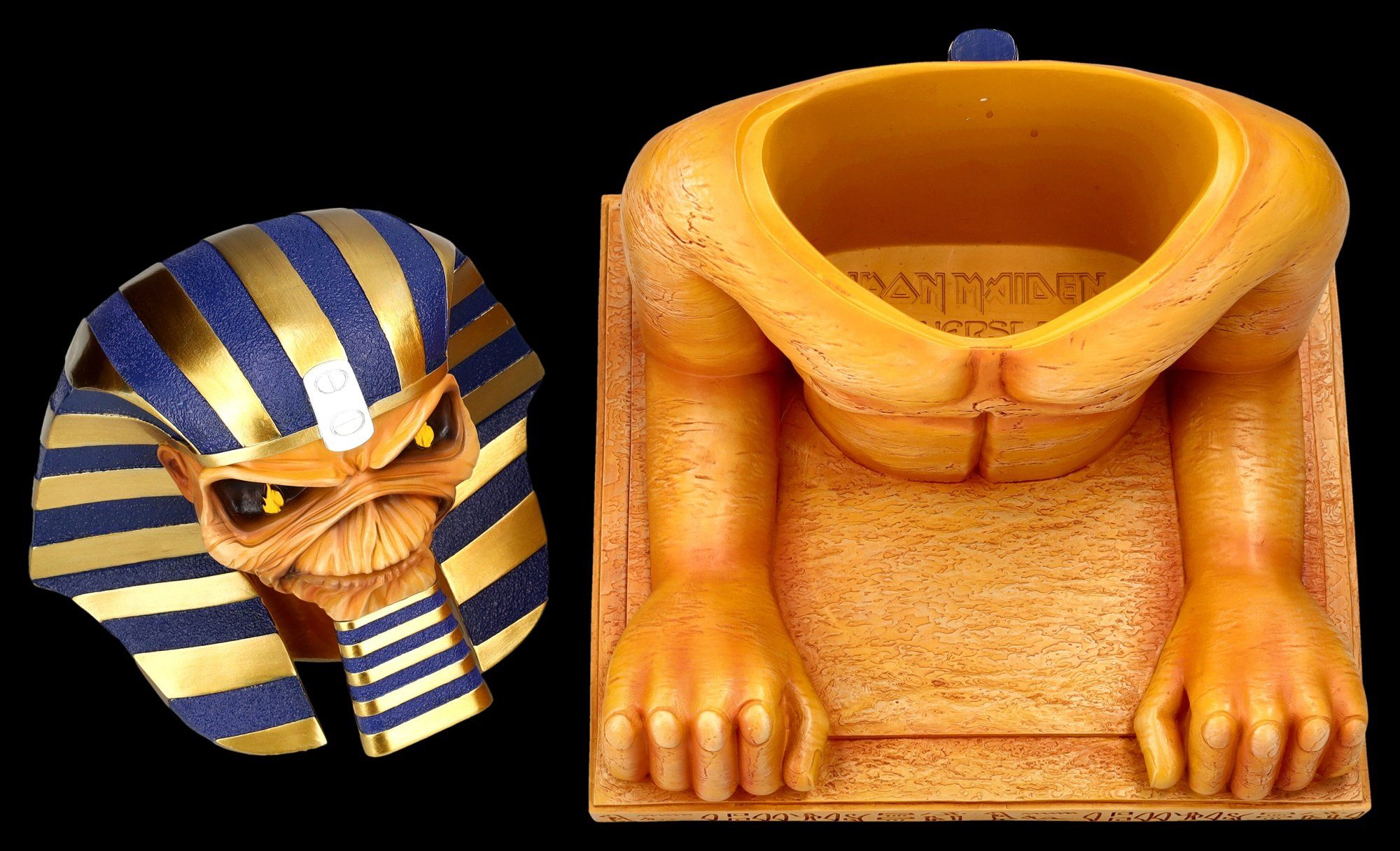 Figuren Shop GmbH Dekofigur Iron Maiden Figur - Powerslave Büste - Merchandise Dekofigur Deko
