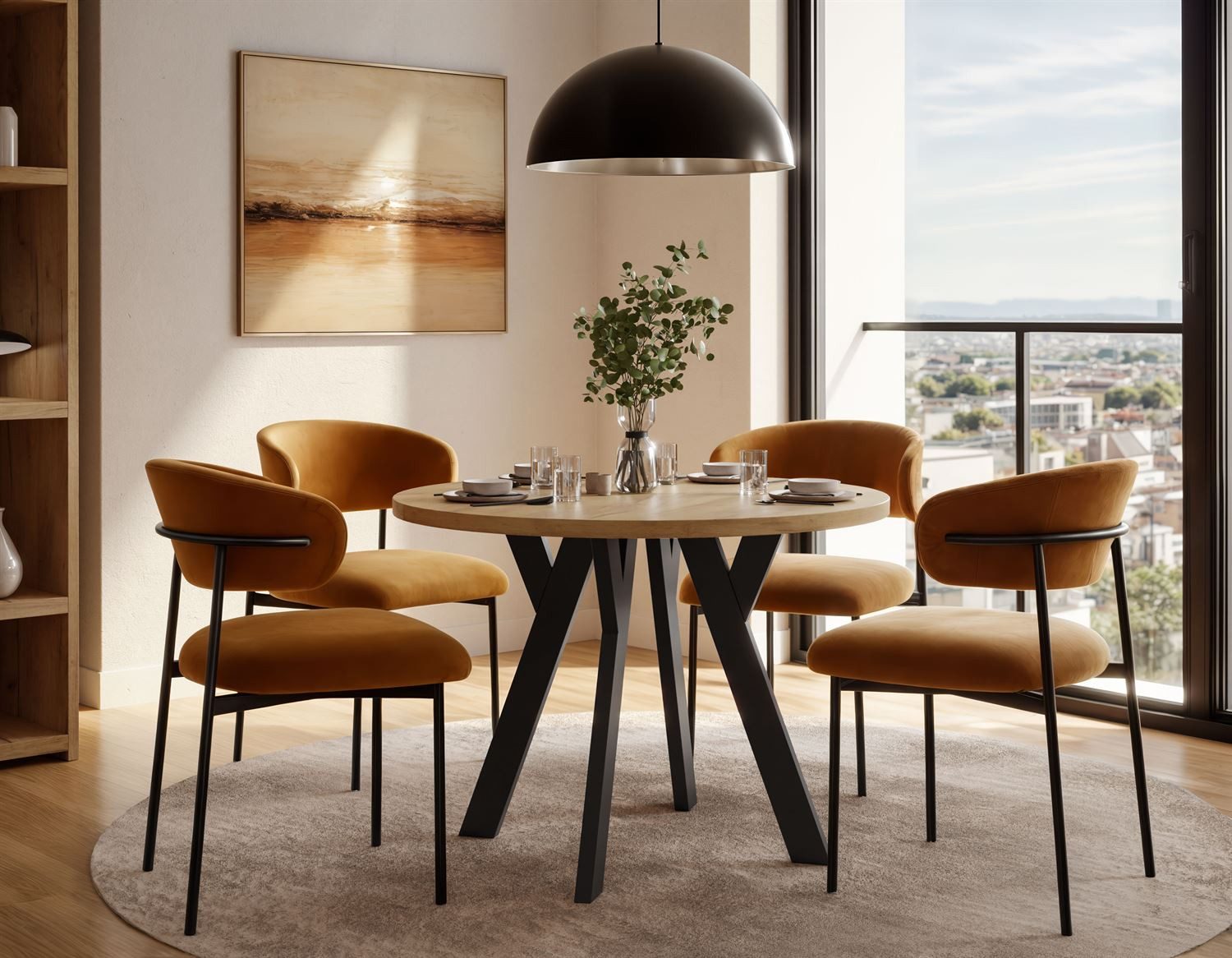 Lookway Esstisch VOLTA LOFT Runder ausziehbarer günstig online kaufen