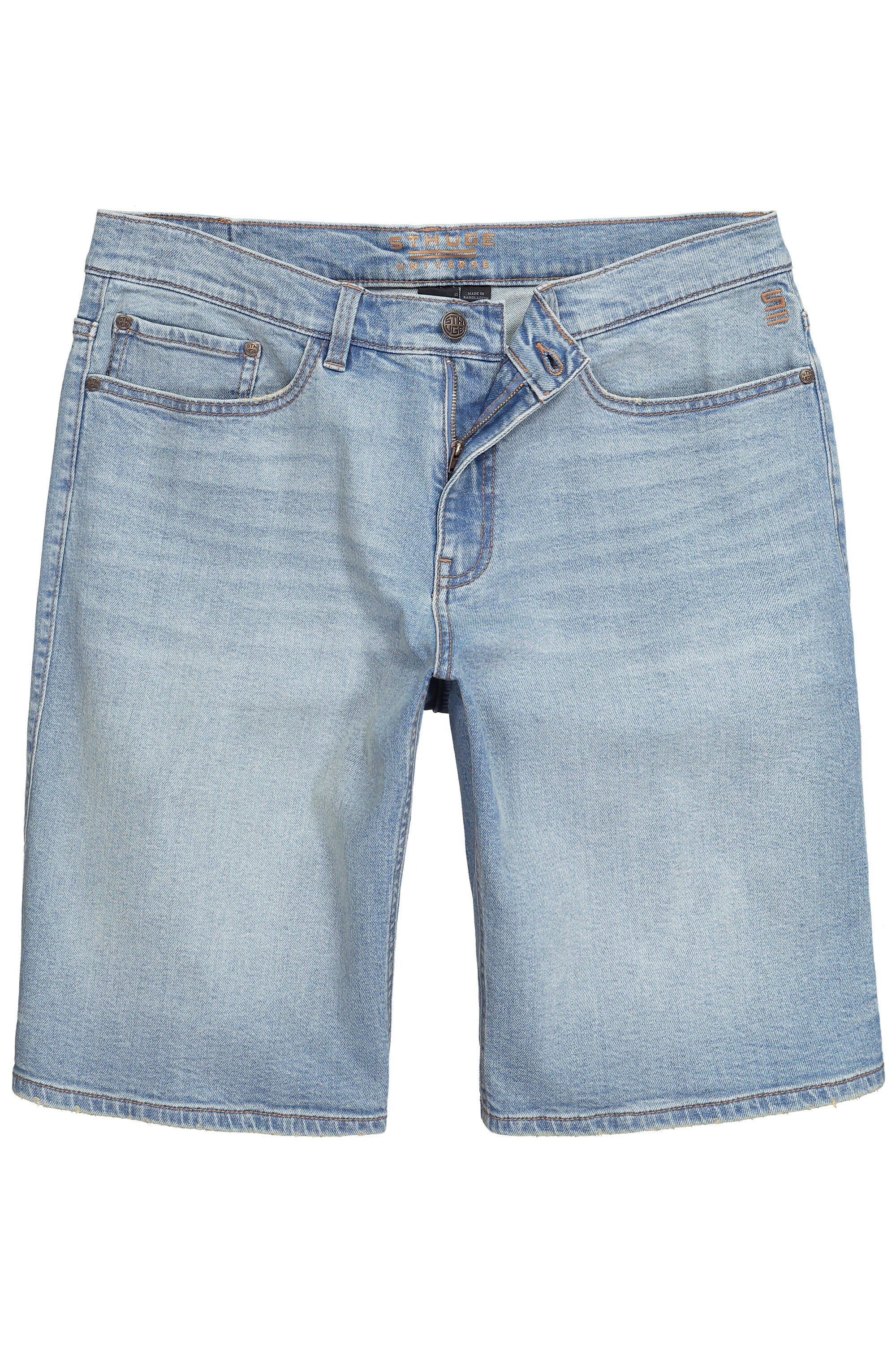 STHUGE Bermudas Jeans-Bermuda 5-Pocket Baggy Fit