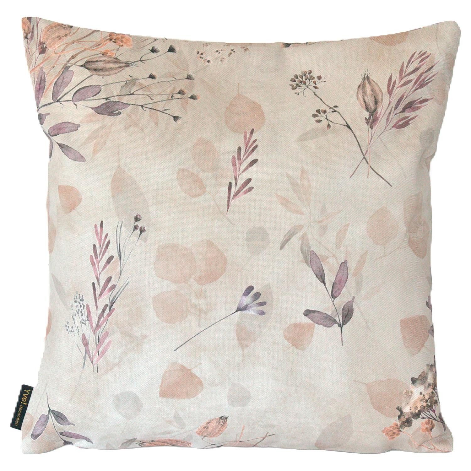 Yve! Decoration Kissenhülle Kissenhülle FLAMING, Mehrfarbig, B 50 cm, L 50 cm, (1 Stück), mit Reißverschluss