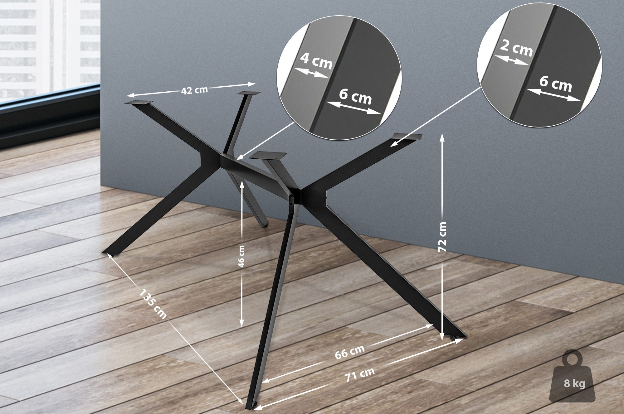 CLP Esstisch Cascada, Tischbeine für DIY-Tische in Industrial-Stil günstig online kaufen