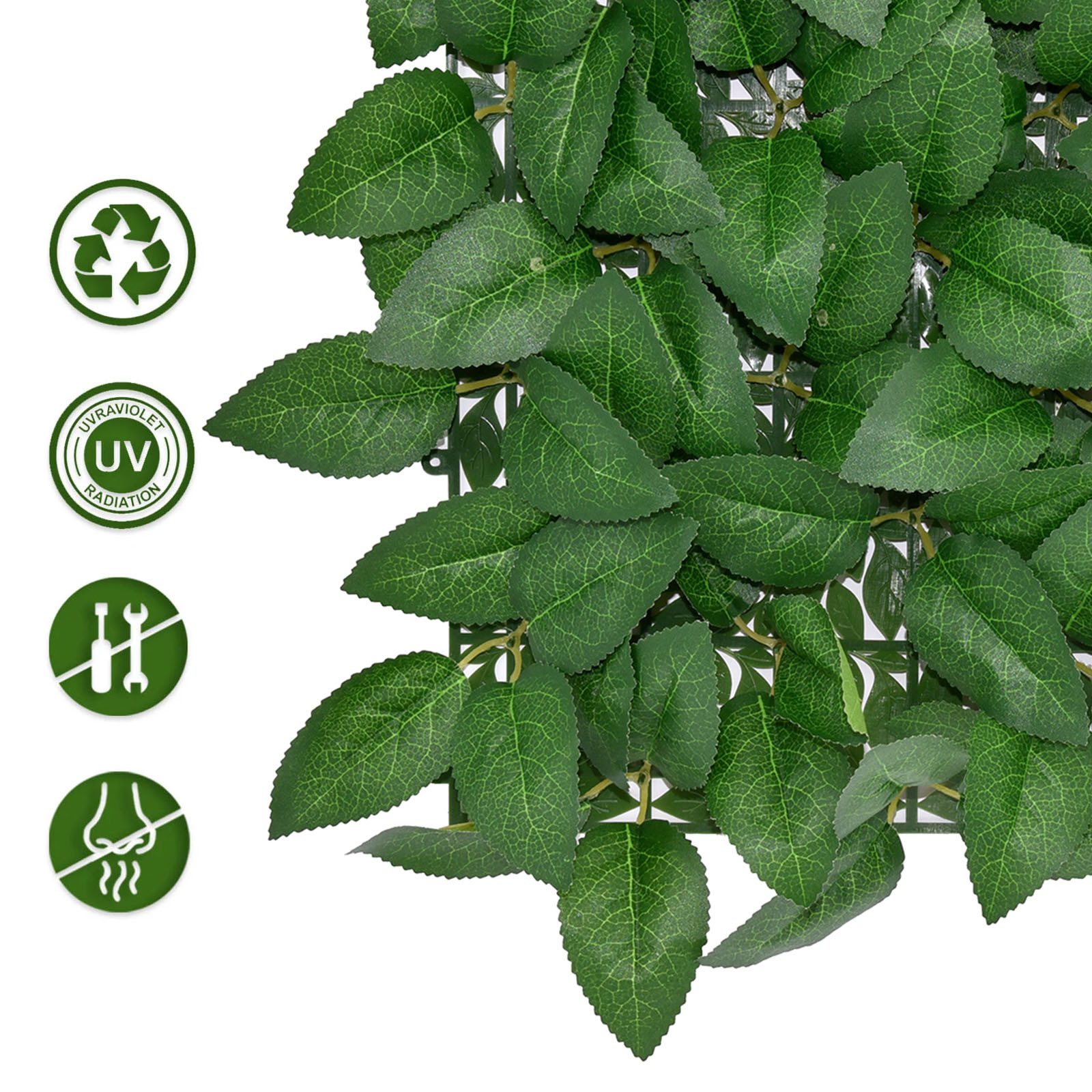 Kunstpflanze Pflanzenwand Roseleaf, Elegante Wandgestaltung, Kubus, Einfach mit anderen Modulen der gleichen Größe kombinierbar