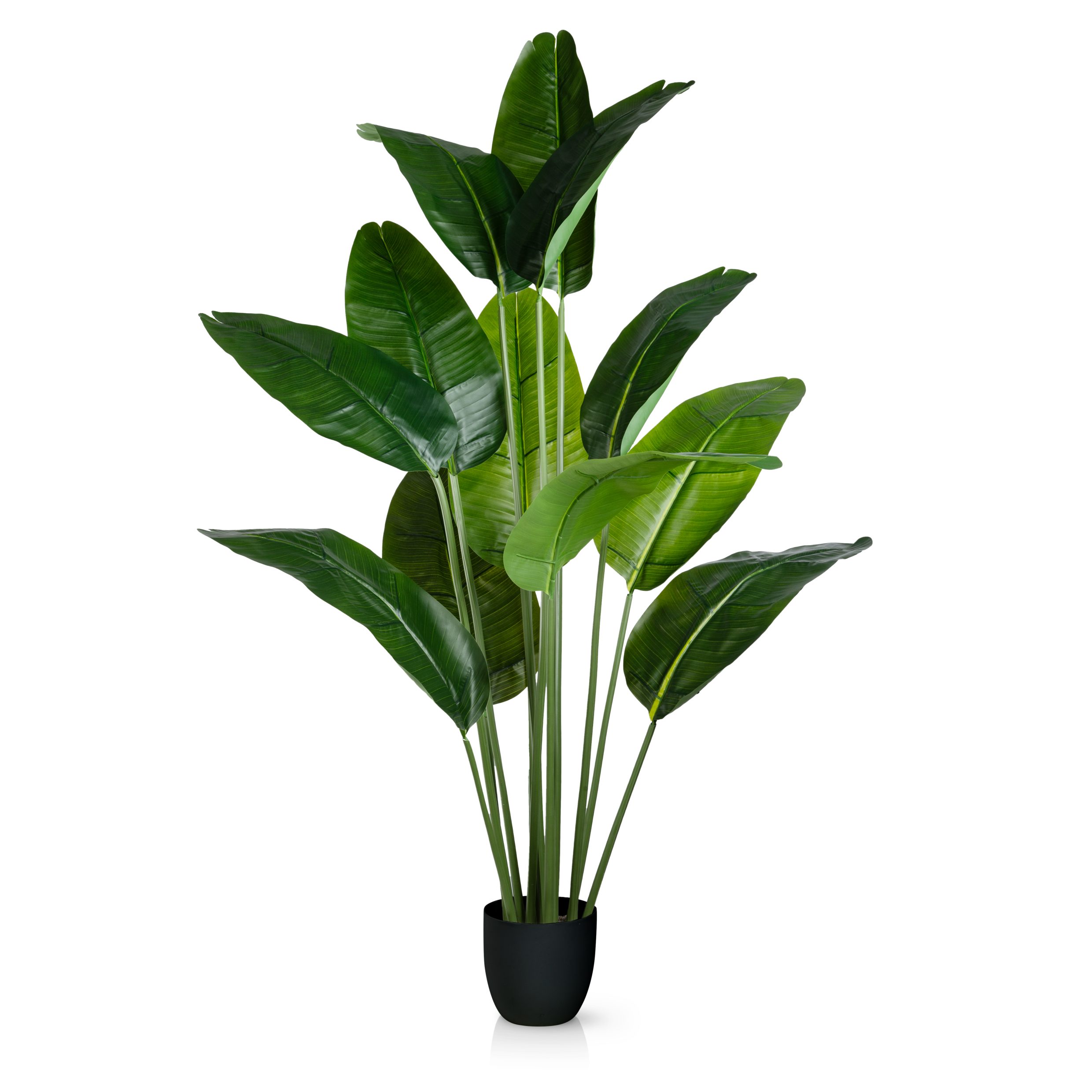 Kunstpalme Künstlicher Bananenbaum mit Topf, Kunstpflanze, Kunstbaum Banane Bananenbaum, PASCH