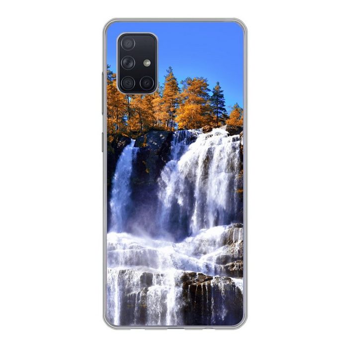 MuchoWow Handyhülle Wasserfall - Norwegen - Natur Phone Case Handyhülle Samsung Galaxy A71 Silikon Schutzhülle