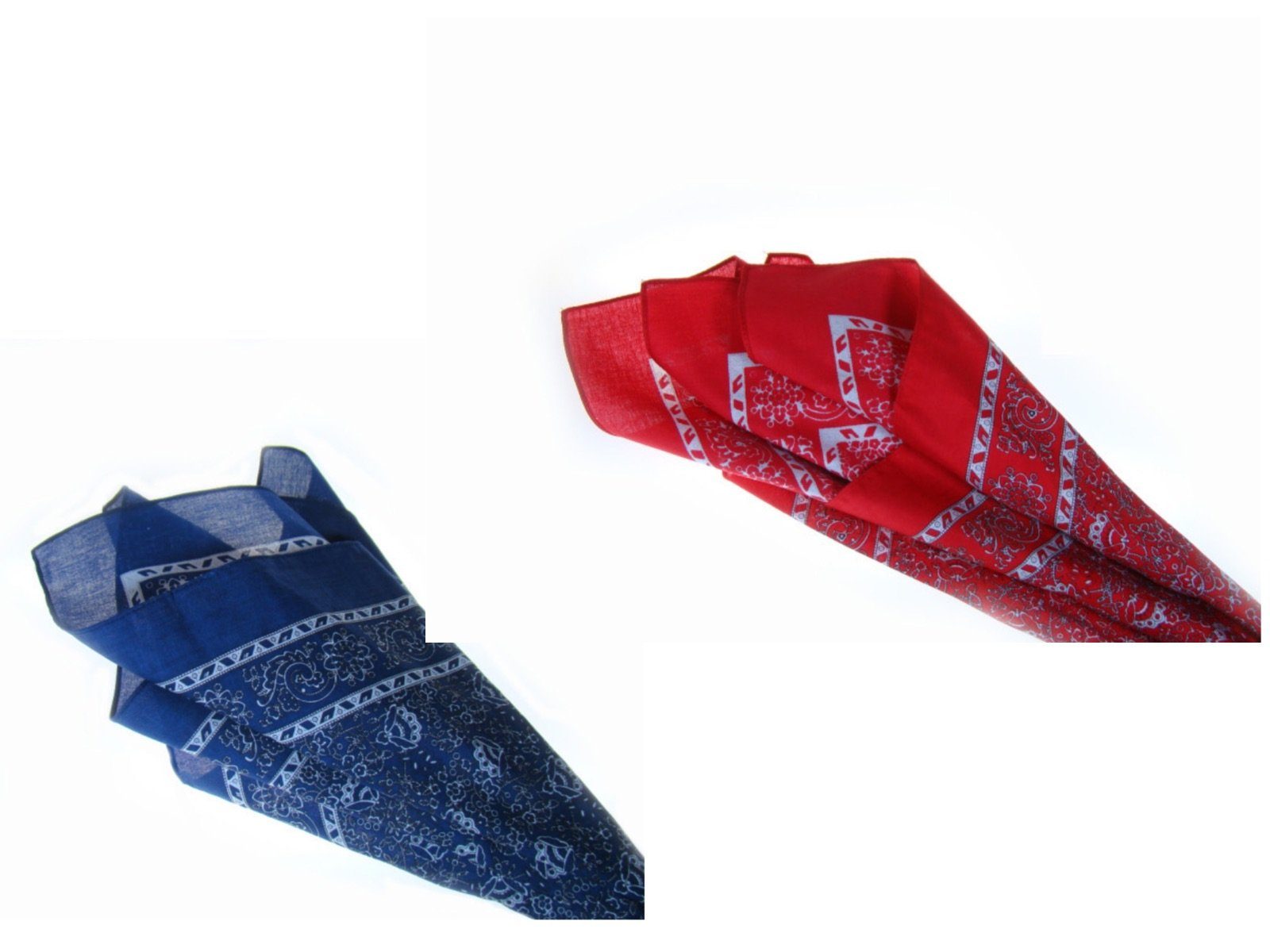 LK Trend & Style Nickituch Kopftuch Bandana, das modische Design bleibt im Trend Blau Venezian und Rot