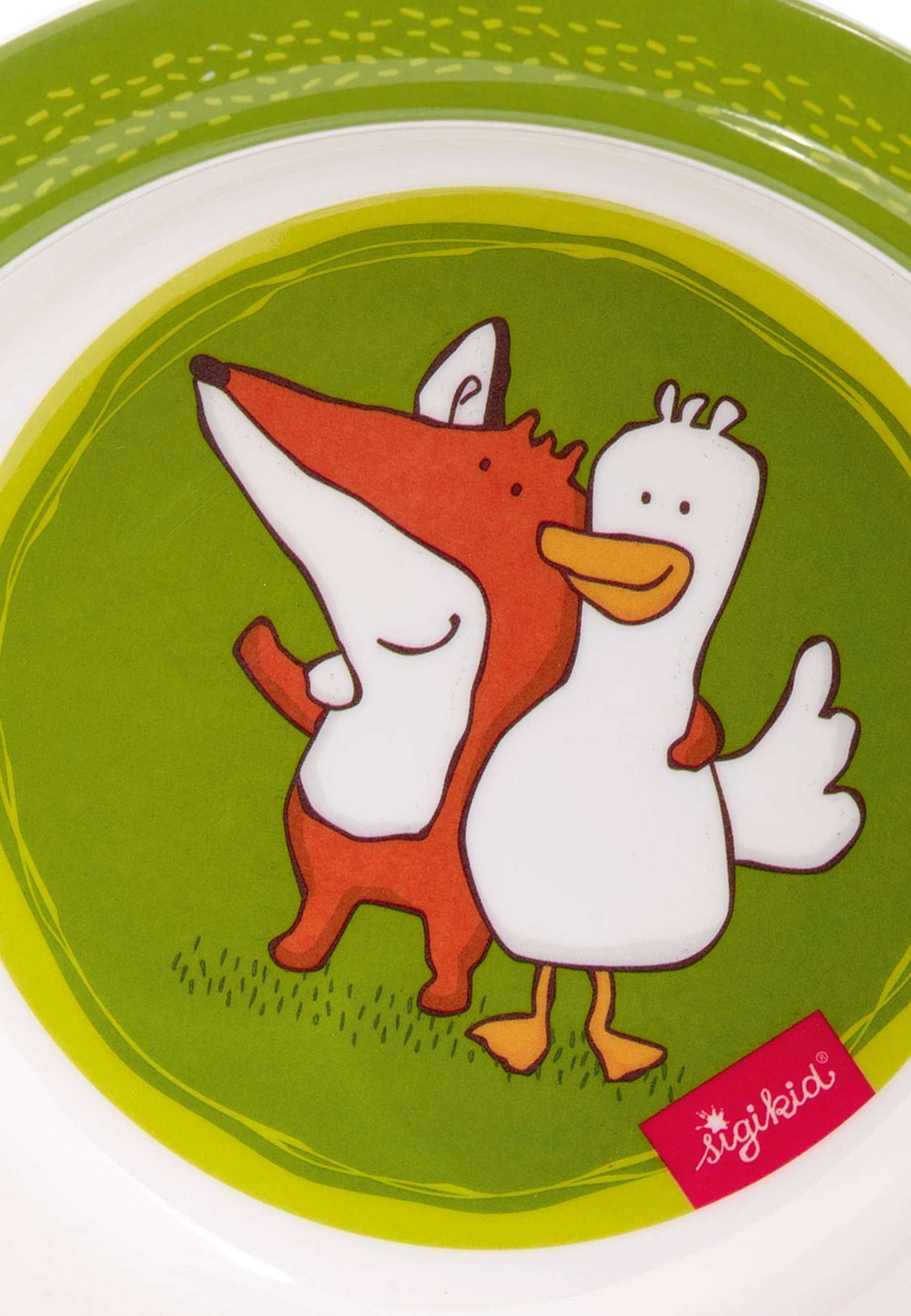 Sigikid Kindergeschirr-Set Kindergeschirr Schüssel Fuchs Forest Fox rPET (5-tlg), 100% rPET, Silikonring im Boden