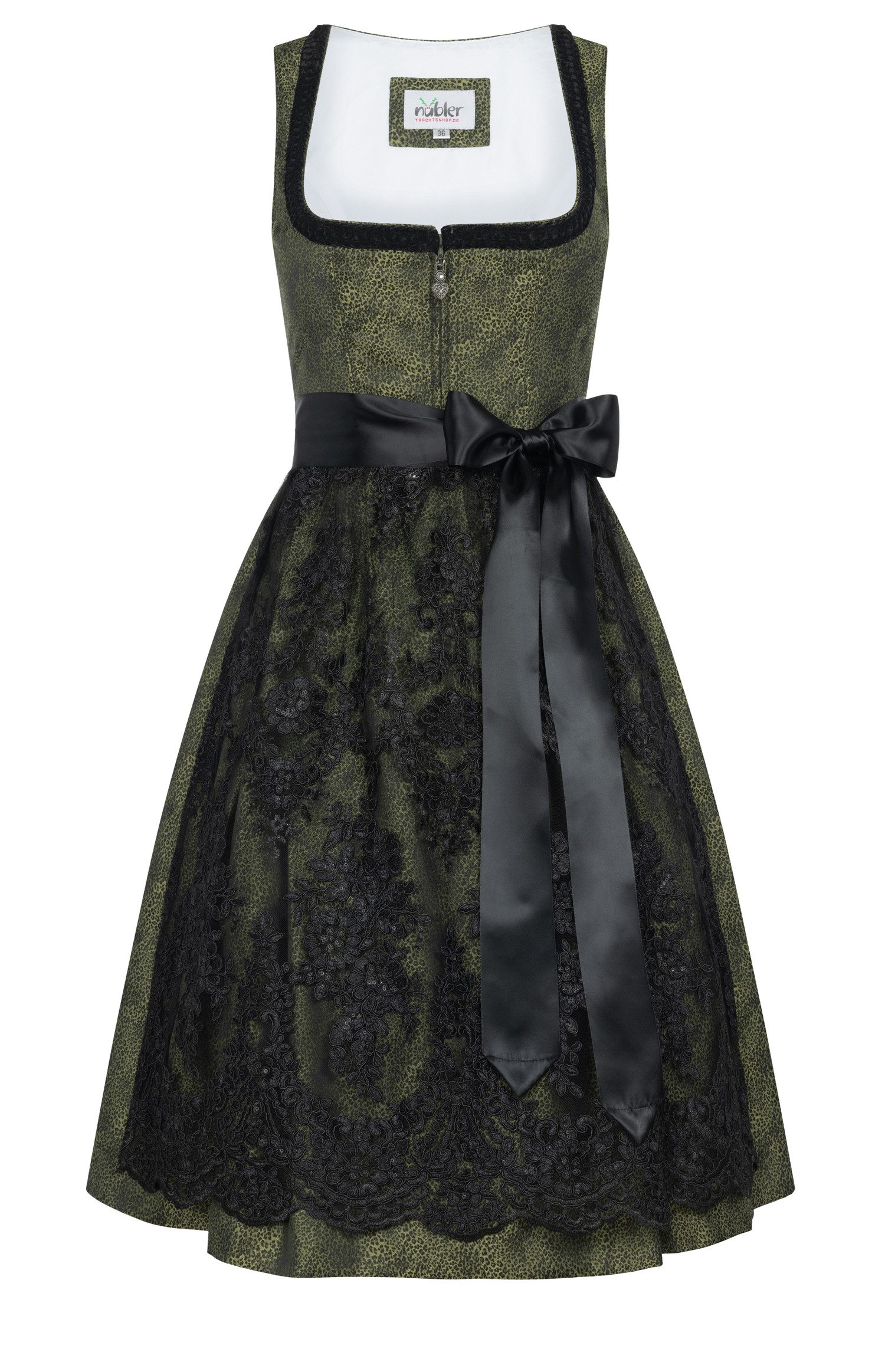 Nübler Trachtenkleid Midi Dirndl Leo in Grün von Nübler günstig online kaufen