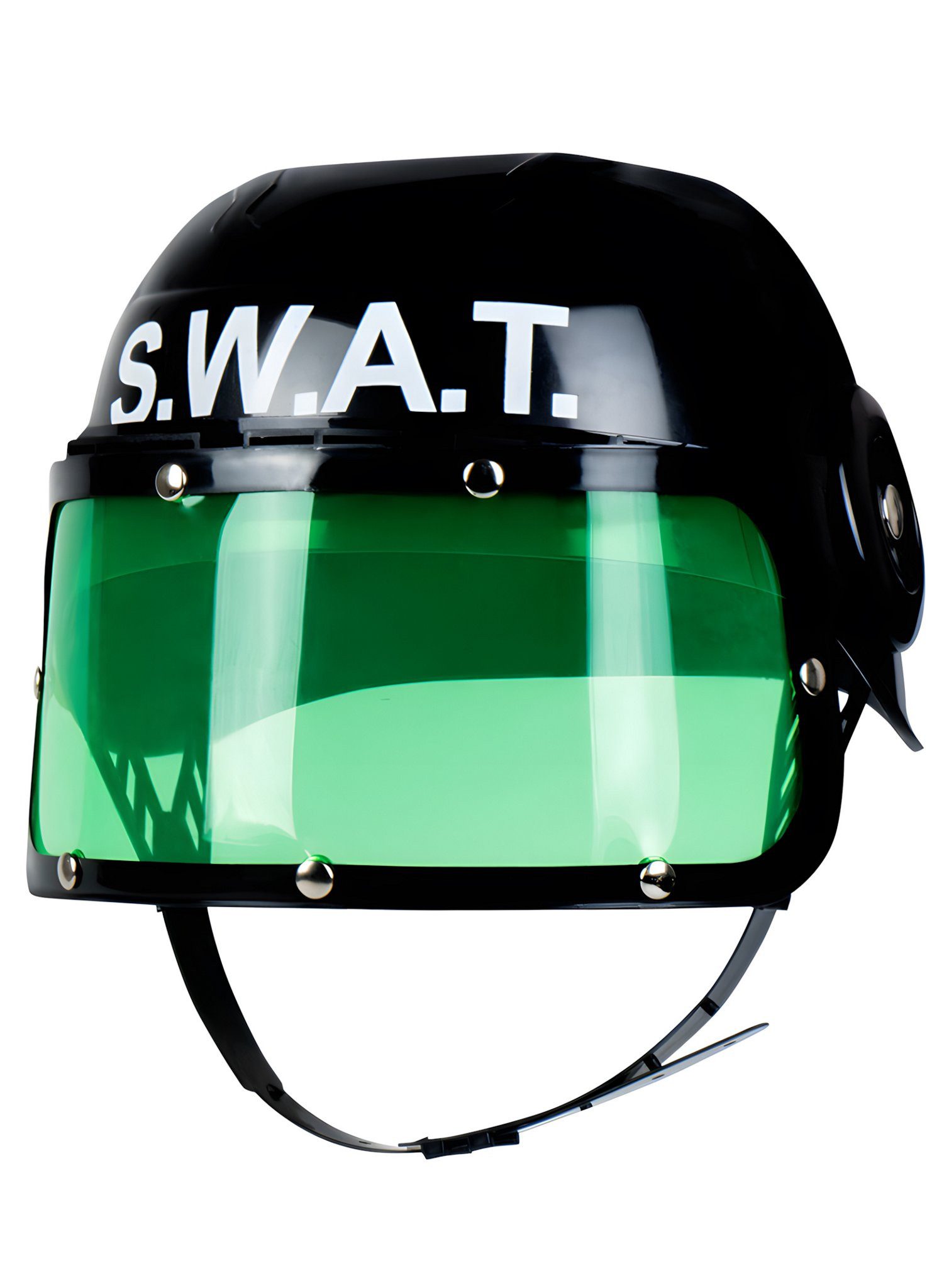 Boland Polizei-Kostüm SWAT Polizeihelm, Größenverstellbarer Einsatzhelm für Spezialkräfte