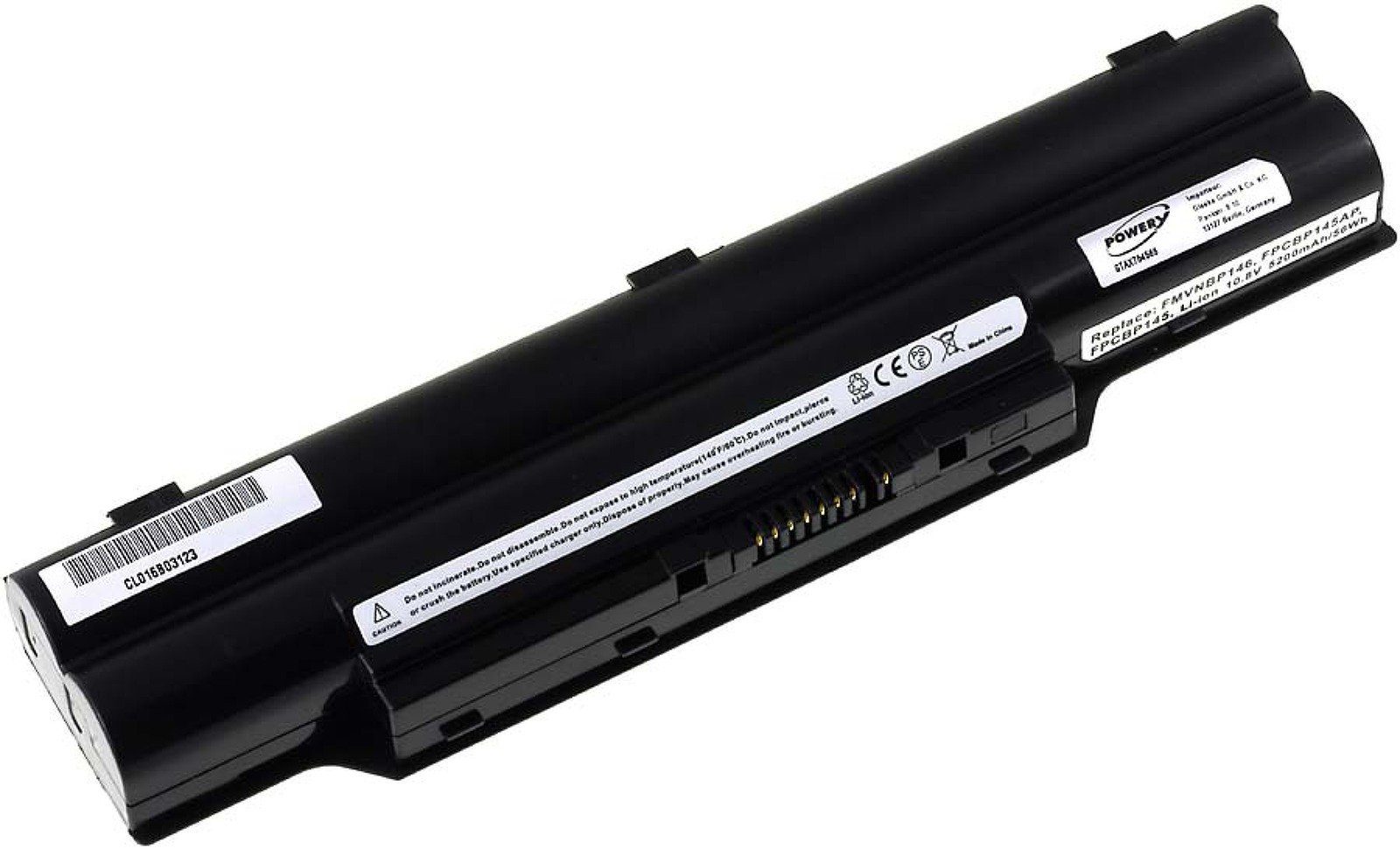 Powery LifeBook V) (10.8 Akku 5200 für Fujitsu-Siemens S7110 Laptop-Akku mAh