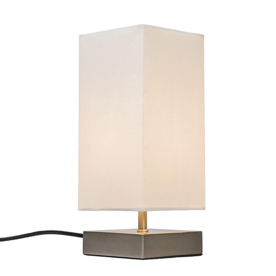 Qazqa Tischleuchte Milo, ohne Leuchtmittel, Warmweiß, QAZQA Tisch­leuchte, e14, Weiß, Stahl, Modern