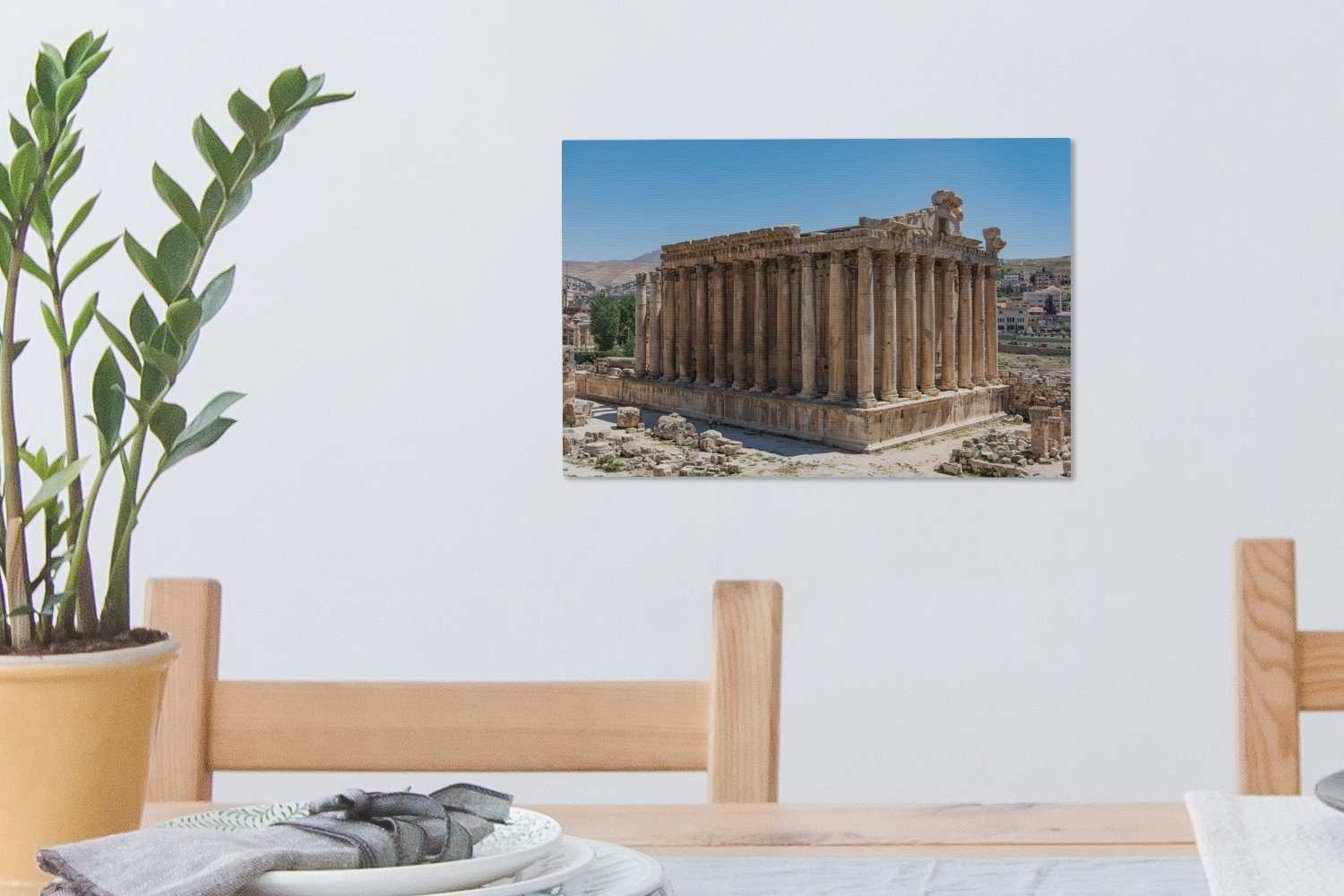 Leinwandbild im von St), Baalbek, 30x20 cm Aufhängefertig, Herzen Leinwandbilder, Wanddeko, Tempel Wandbild (1 OneMillionCanvasses®