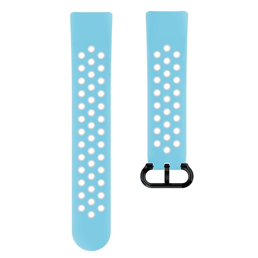5, Sportarmband Charge Uhrenarmband hellblau Smartwatch-Armband Fitbit Hama atmungsaktives für