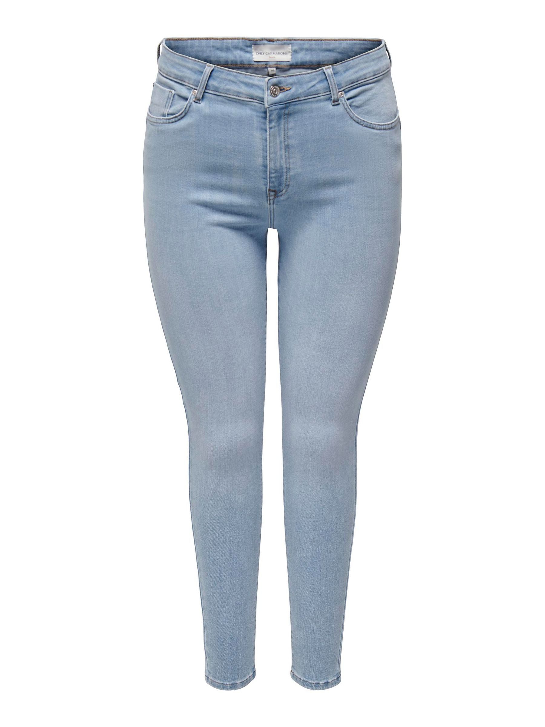 ONLY CARMAKOMA Slim-fit-Jeans Push Up Skinny Jeans Curvy Denim Plus Size Stretch Pants CARPOWER MID PUSH UP SK DNM AZG944