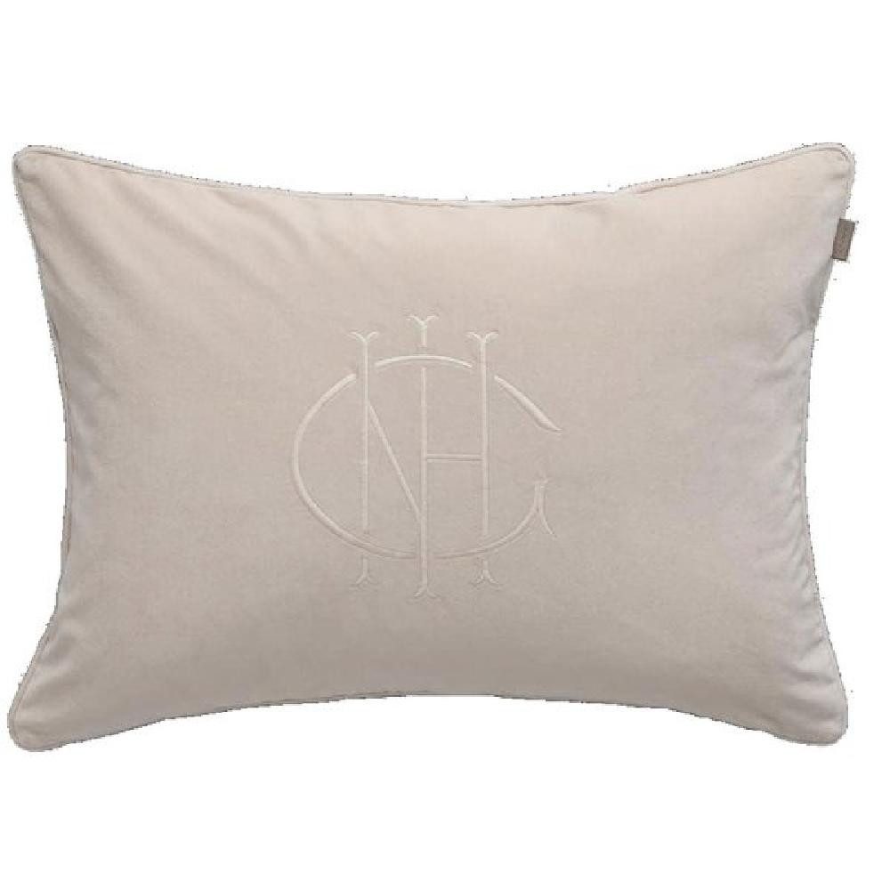 Gant Kissenhülle Gant Home Kissenhülle Monogram Cushion White Sand (50x70cm)