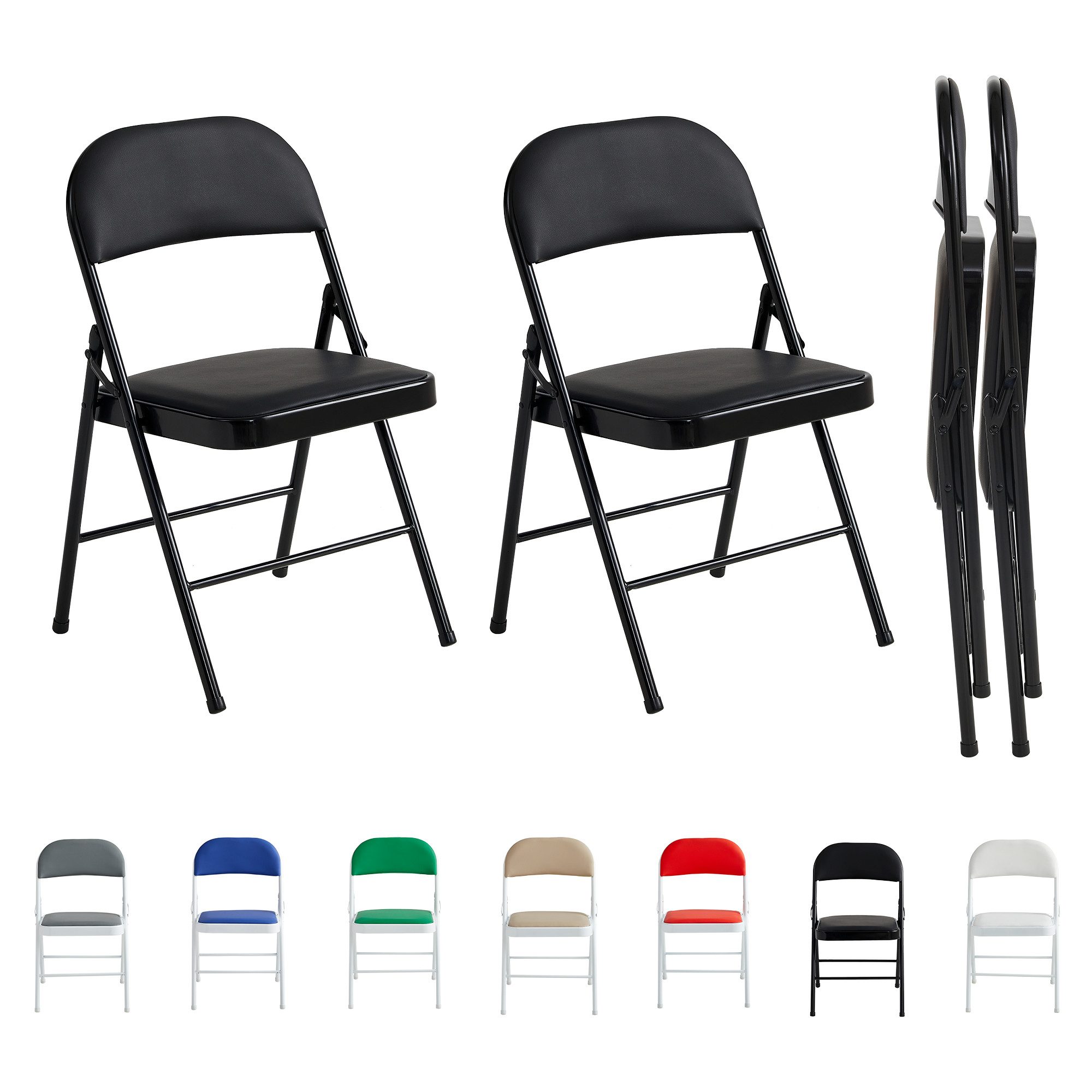 MCC direct Klappstuhl Kunstleder Klappstuhl gepolstert im 1er, 2er, 4er und günstig online kaufen