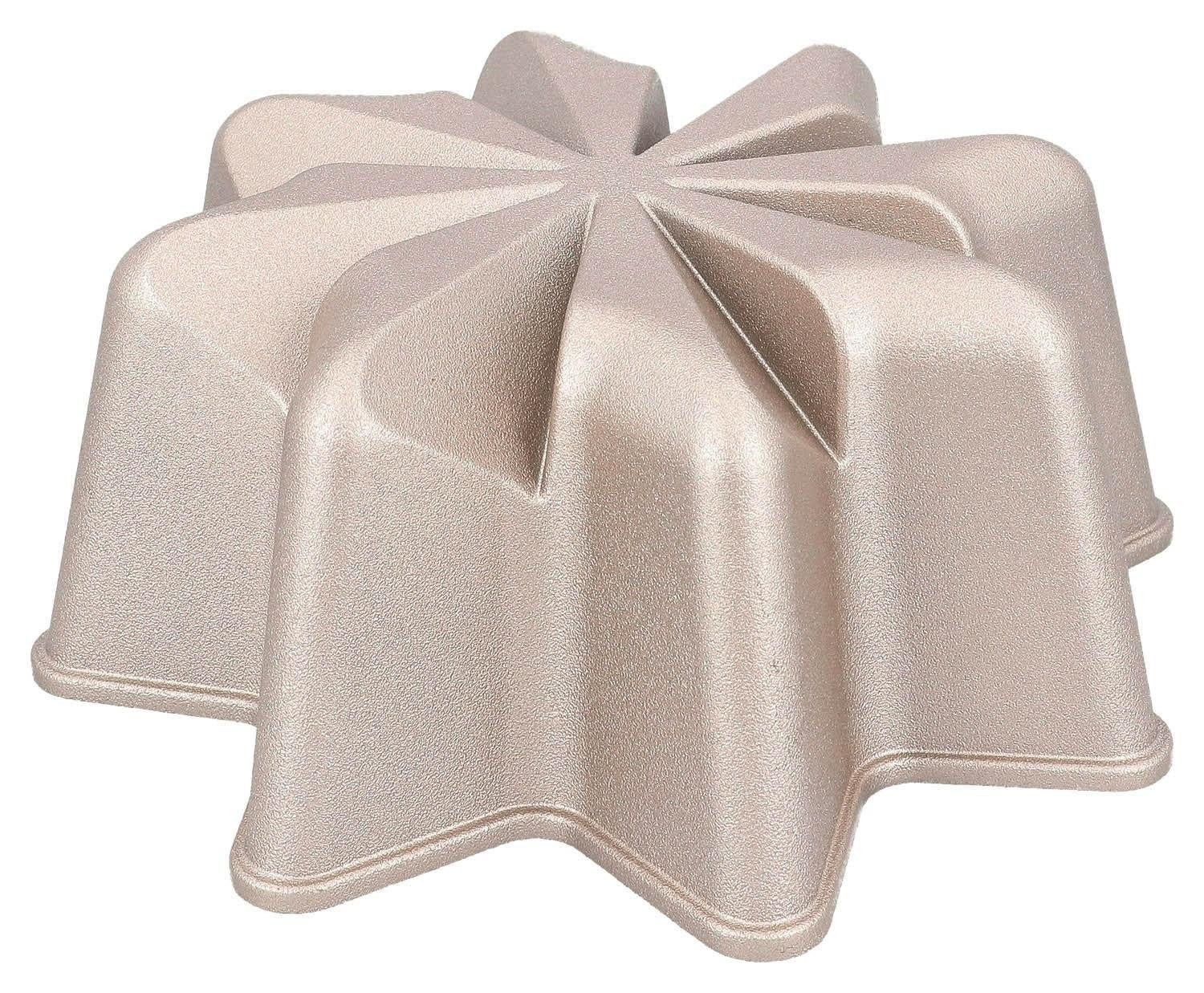 Birkmann Backform CONTOURA, Ø 24 cm, Goldgelb, Aluminiumguss, (1-tlg), Sternmuster, Handwäsche