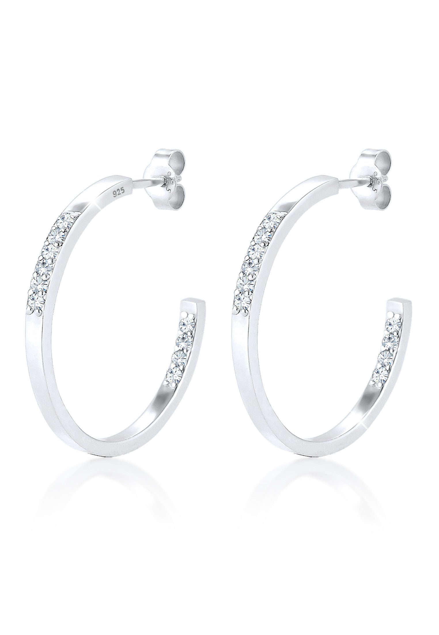 Elli Paar Creolen Creolen mit Kristallen von Swarovski® 925 Sterling Silber günstig online kaufen