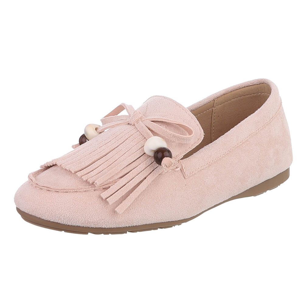 Ital-Design Eleganter Mokassin für Damen mit fransigem Design Slipper (9155 günstig online kaufen