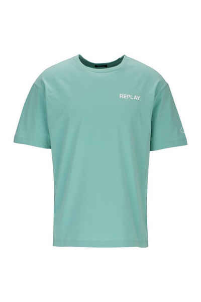 Replay T-Shirt Rundhalsshirt mit Logoschriftzug