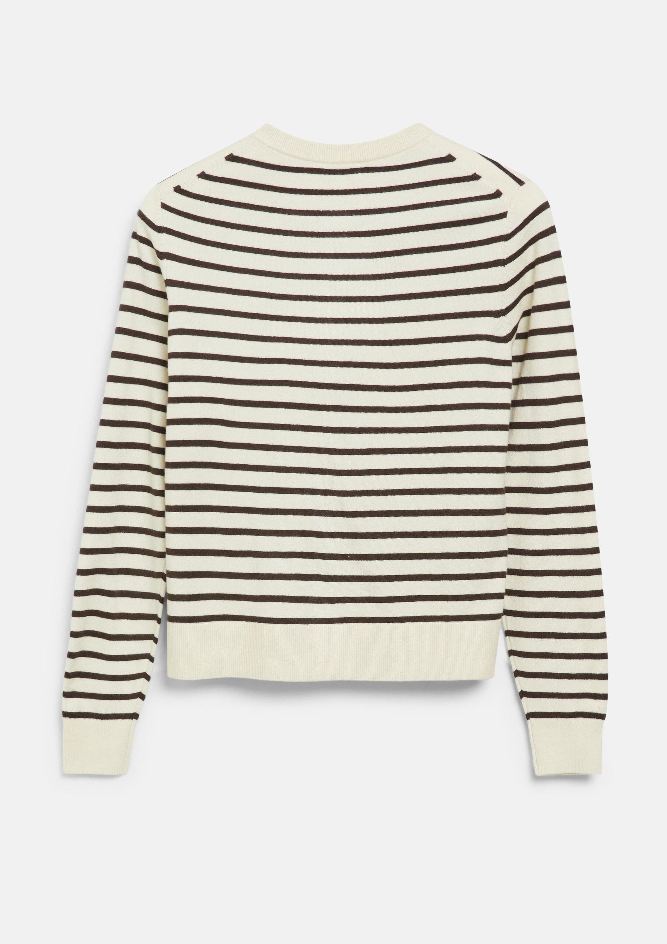 s.Oliver Cardigan Strickjacke Geringelte Strickjacke mit Knopfleiste