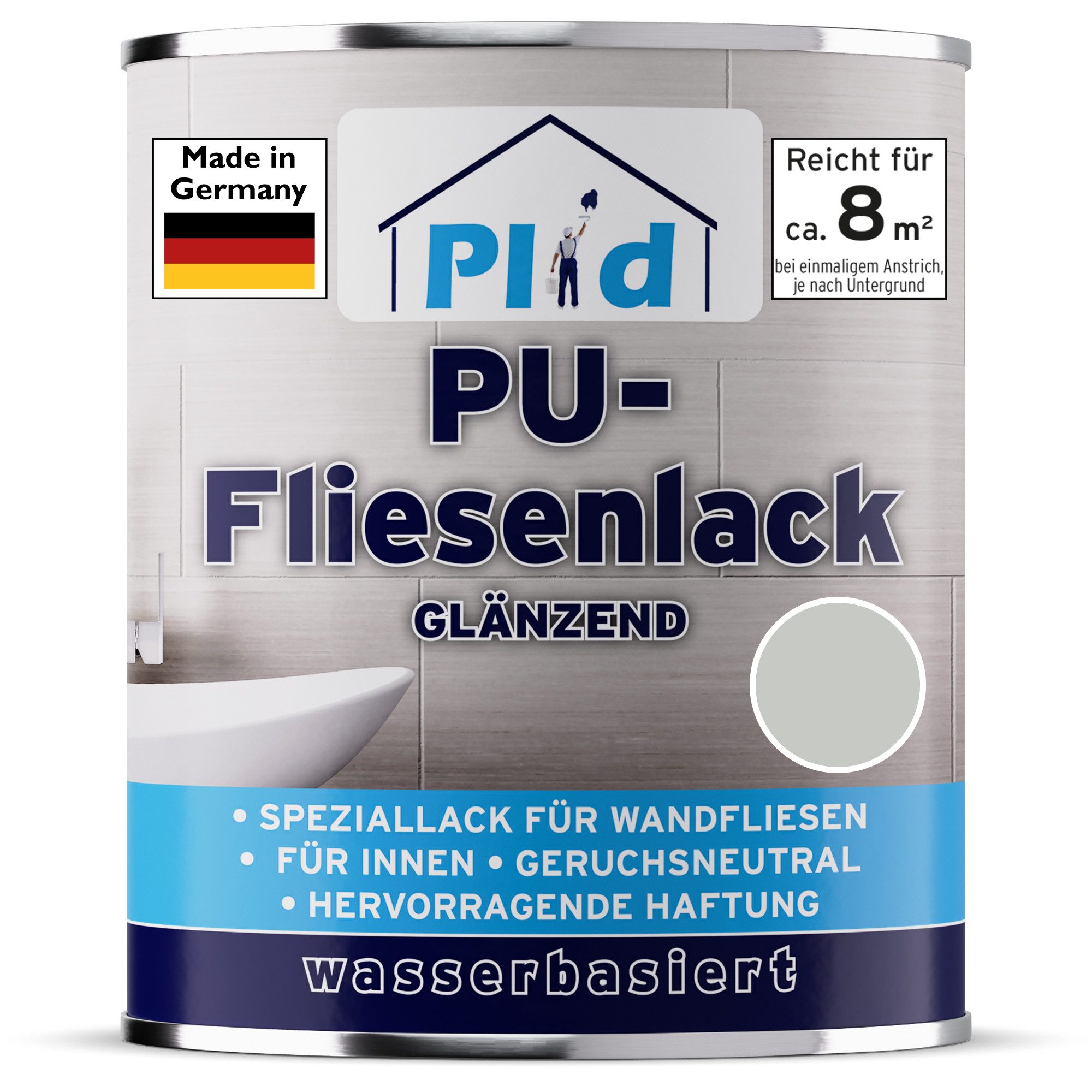 plid Fliesenlack Fliesenlack Fliesen Lack Fliesenfarbe Fliesen / Lackieren Bad Küche, schnelltrocknend, spritzwasserbeständig, verarbeitungsfertig