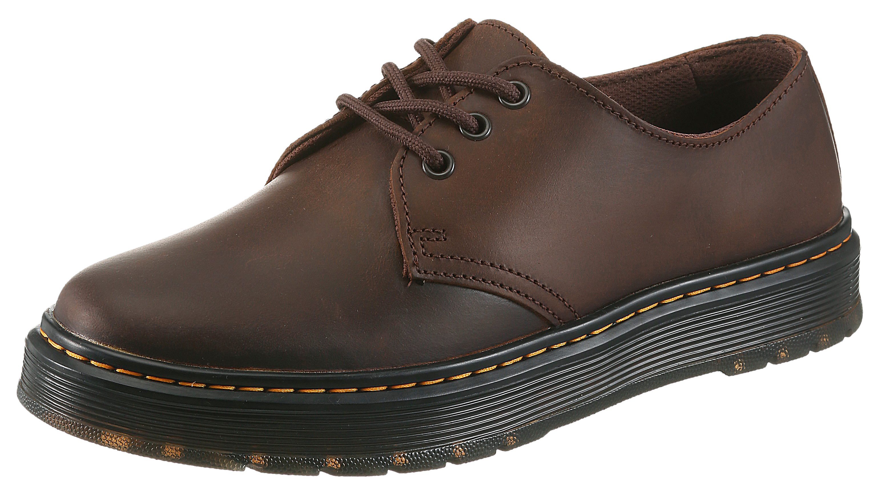 DR. MARTENS BROOKLINE LO LEDER SCHUHE Schnürschuh Freizeitschuh, Halbschuh, mit Luftkammern Laufsohle