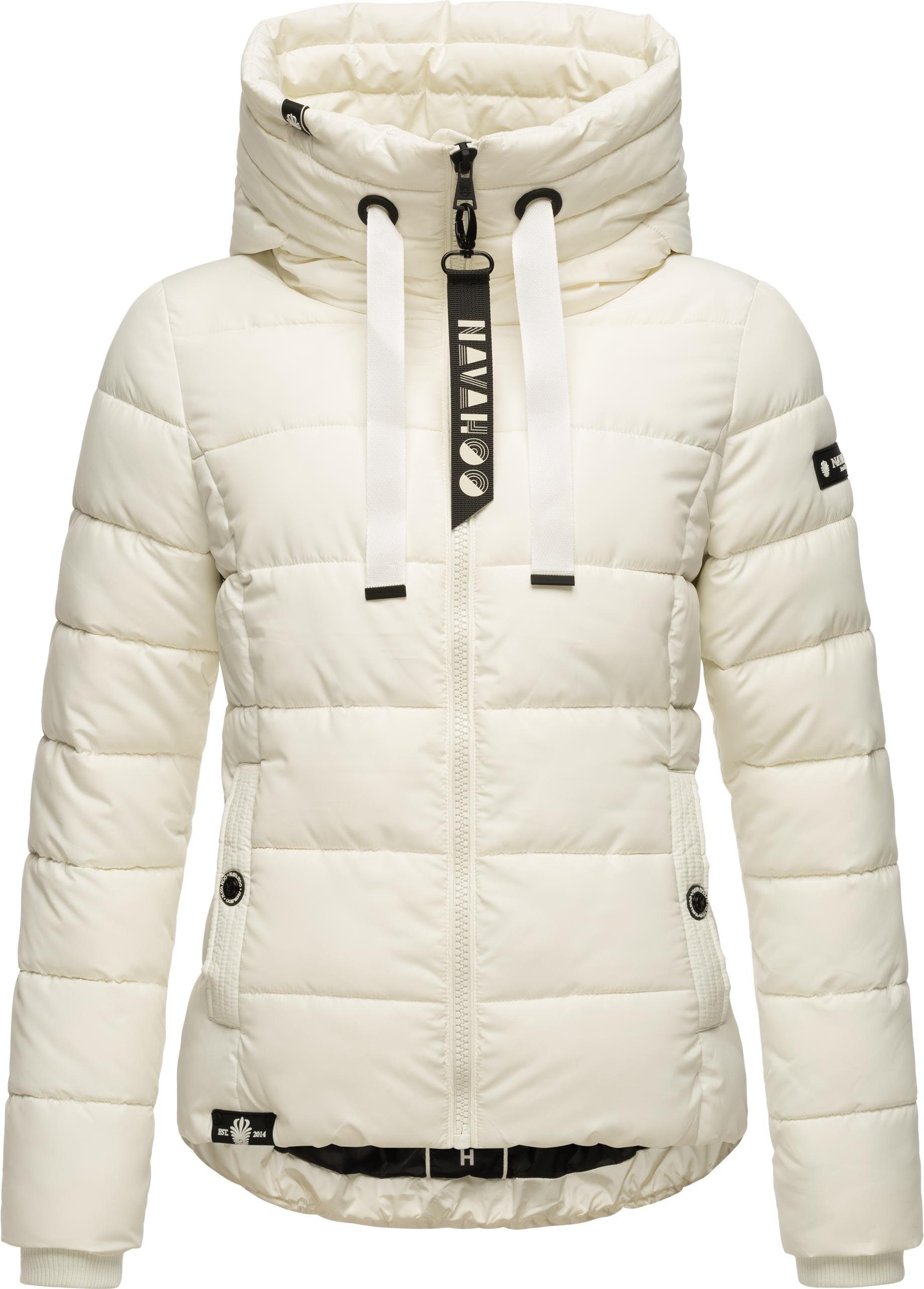 Navahoo Steppjacke Amayaa stylische Damen Winterjacke mit coolen Applikationen