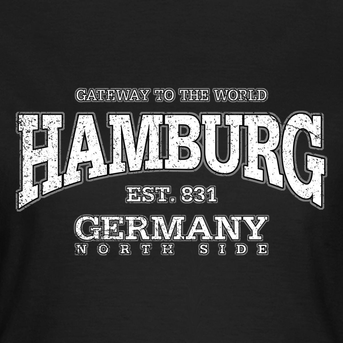 Spreadshirt T-Shirt Hamburg Deutschland Seit 831 Frauen T-Shirt (1-tlg) Slim Fit, fällt klein aus