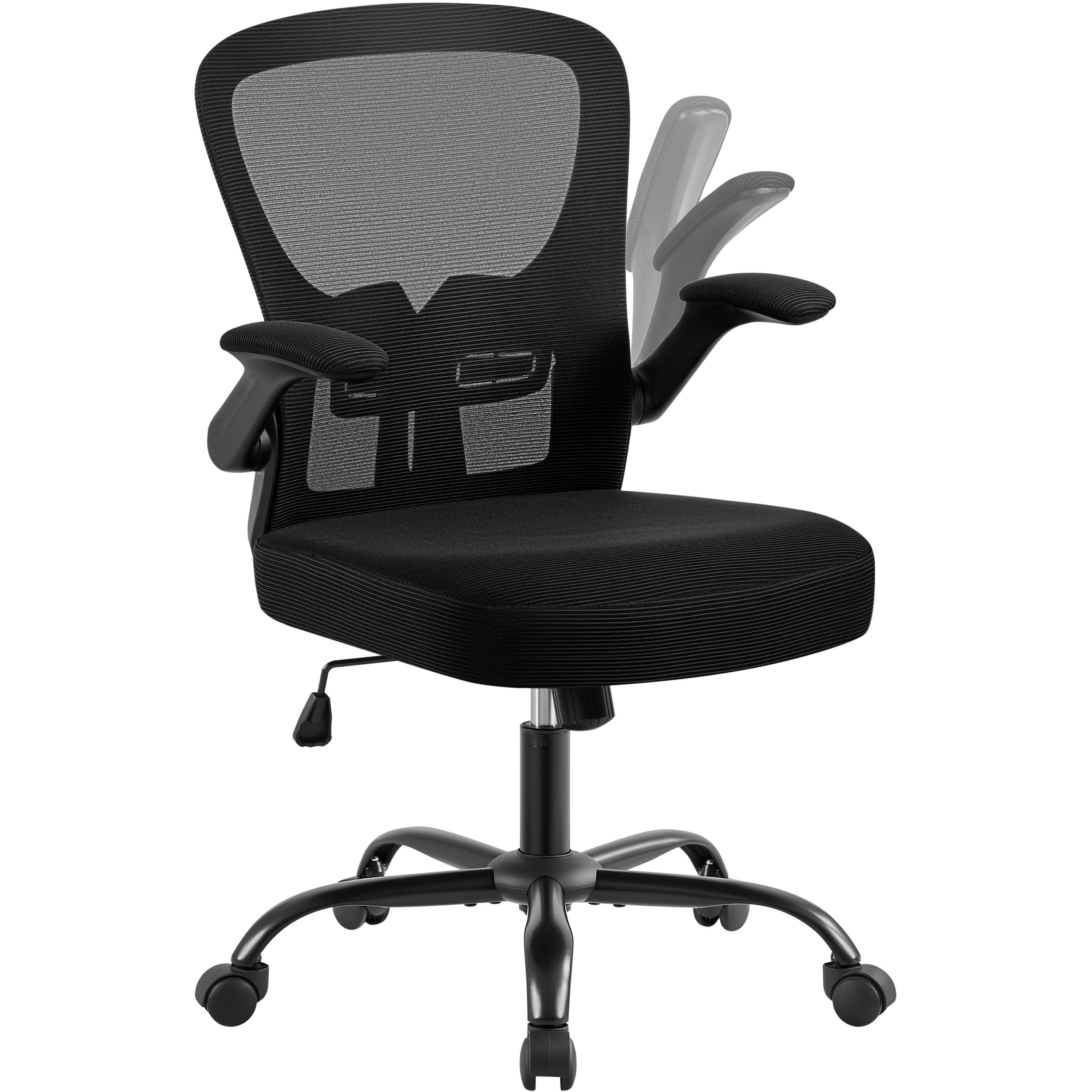 Yaheetech Drehstuhl, ergonomisch, mit klappbaren Armlehnen, günstig online kaufen