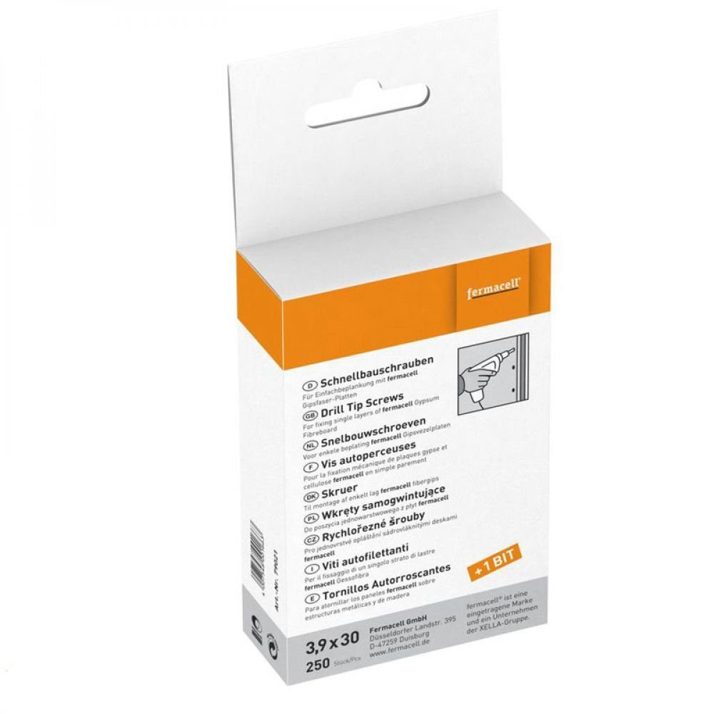 fermacell Schnellbauschraube Fermacell Schrauben 3,9 x 30 mm 250 Stück + Bit