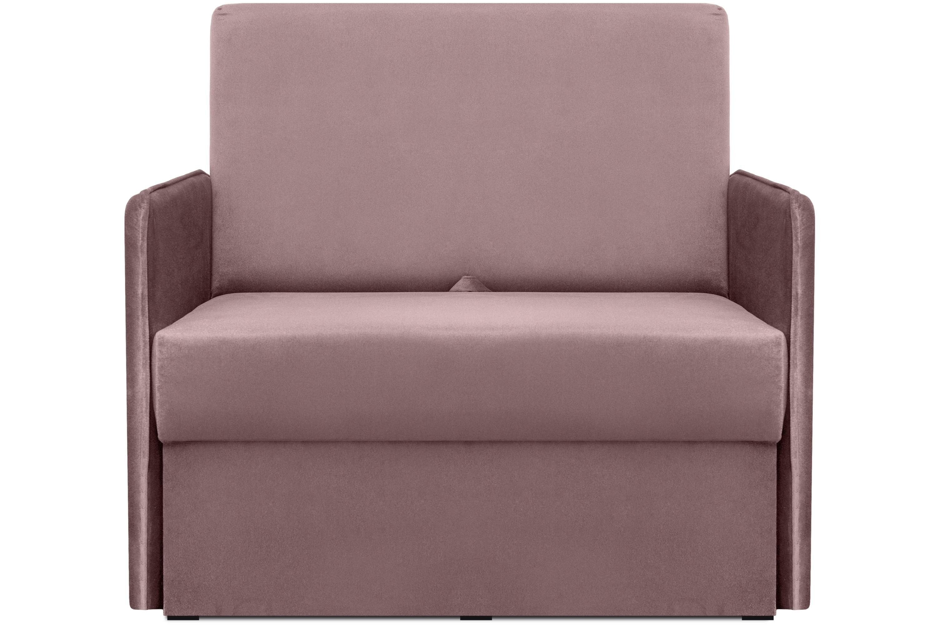 Konsimo Sessel Bettkasten, Liegesessel, langlebiges schmutzabweisendes rosa PEDATU und mit mit Schlaffunktion
