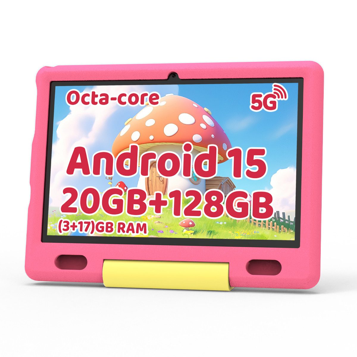 BUFO Kinder Lern-Tablet mit Elternkontrolle 10'' Android 16, 64GB Tablet (10", 128 GB, Android 15, Kids Bumper blau)