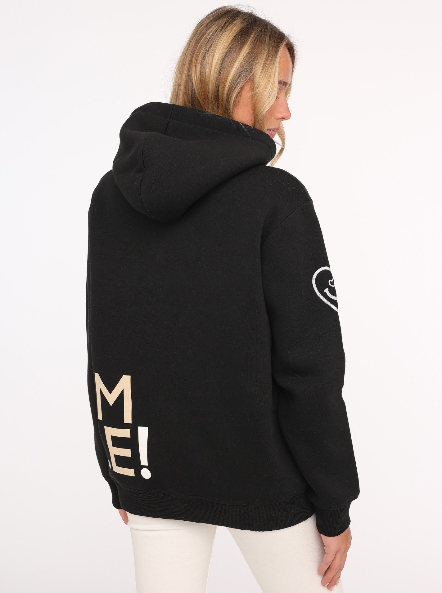 Zwillingsherz Hoodie "Alissa" Langarm, Kapuze, Neon-Details, Kordelzug, Fro günstig online kaufen