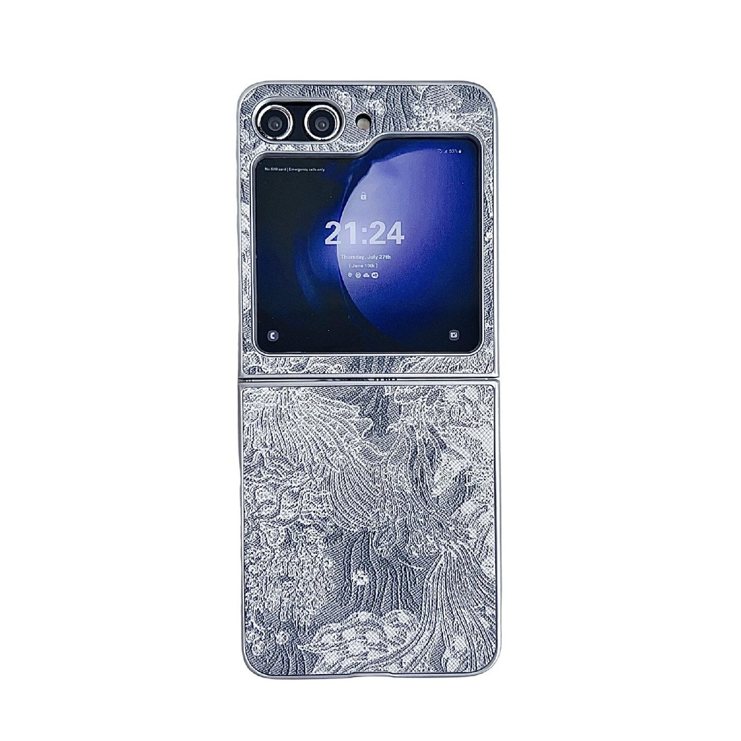 Handyhülle Für Samsung Galaxy Z Flip7 FE / Flip6 5G Stick Design Motiv Kunststoff