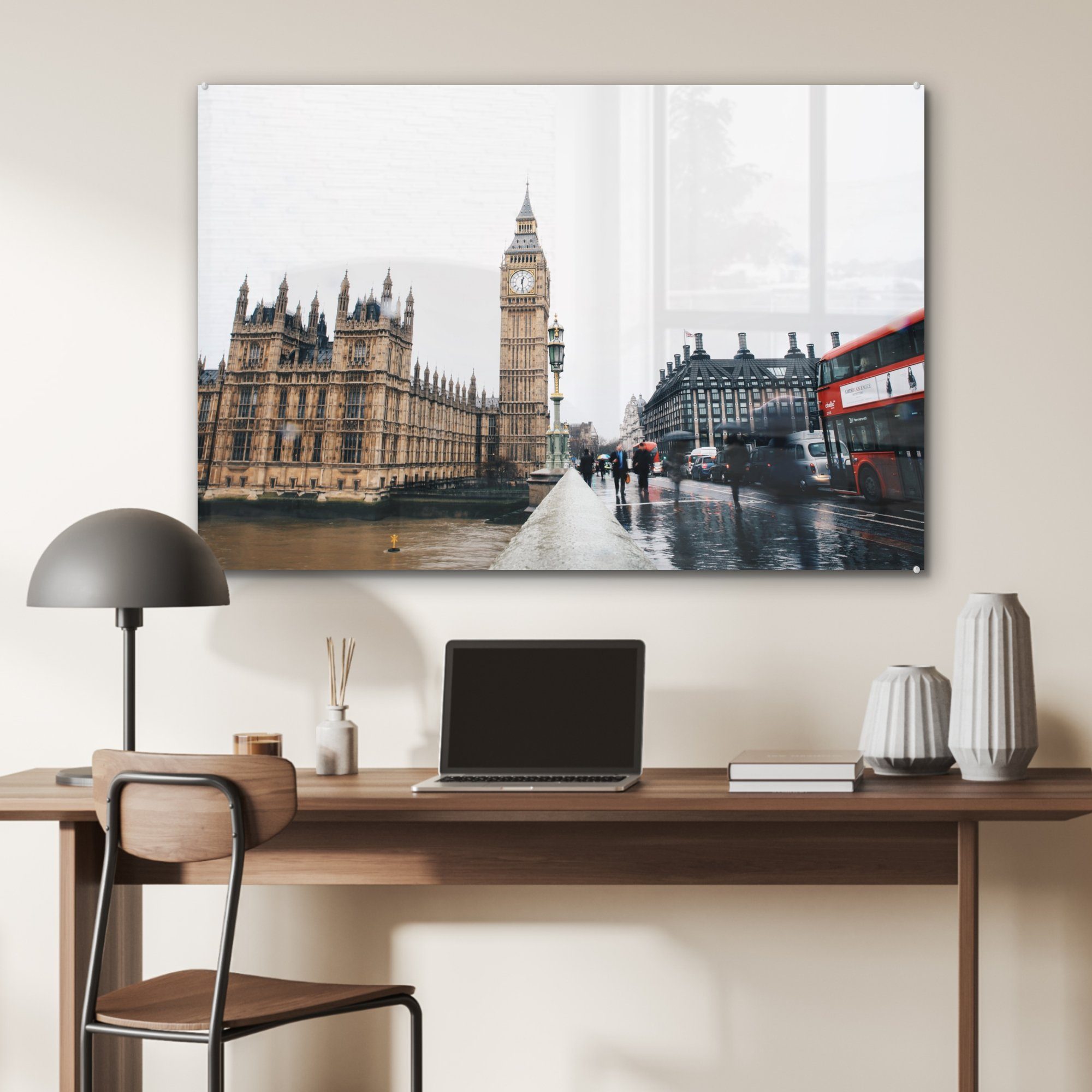 Schlafzimmer Acrylglasbilder - St), Bus, England Acrylglasbild London Wohnzimmer & - (1 MuchoWow