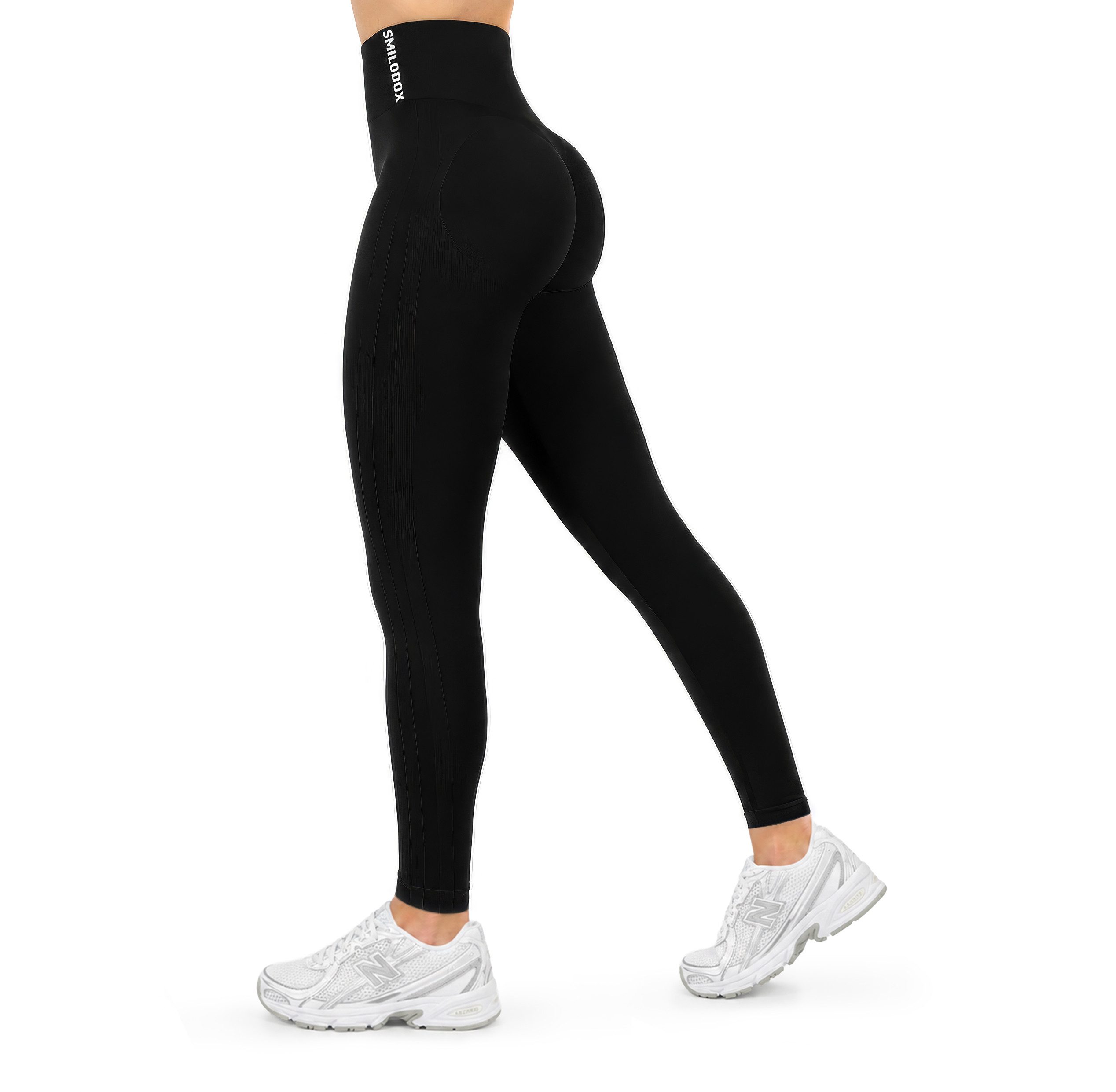 Smilodox Leggings Sonnia, Stretch Fit Sporthose mit V-Shape Kontur & Scrunch-Effekt Figurformender Shaped Fit, Seamless High Waist, Training Yoga Alltag