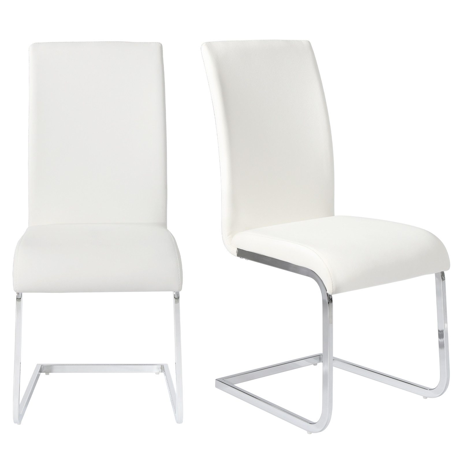 Jiexi Esszimmerstuhl Esszimmerstühle 2er Set, Moderner Freischwinger, 150kg Belastbar